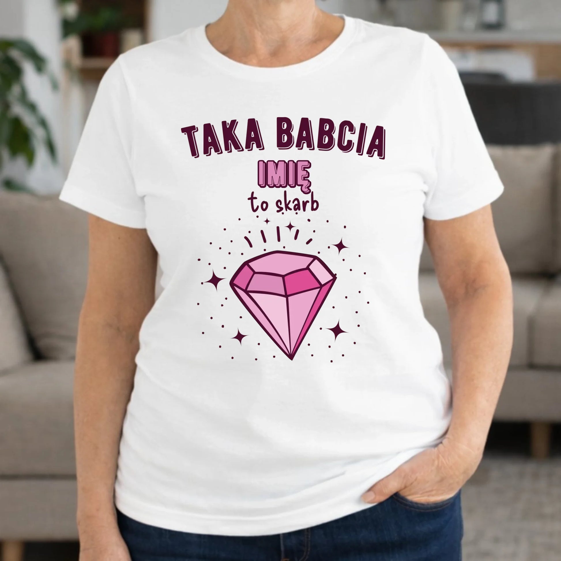 Koszulka dla babci - Taka Babcia to skarb - personalizowana B06 - StoryCups.pl