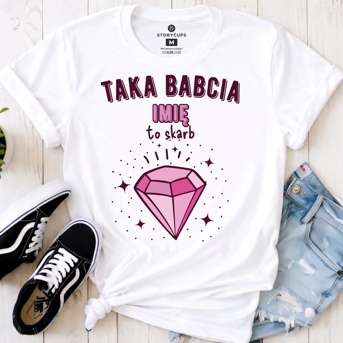 Koszulka dla babci - Taka Babcia to skarb - personalizowana B06 - StoryCups.pl