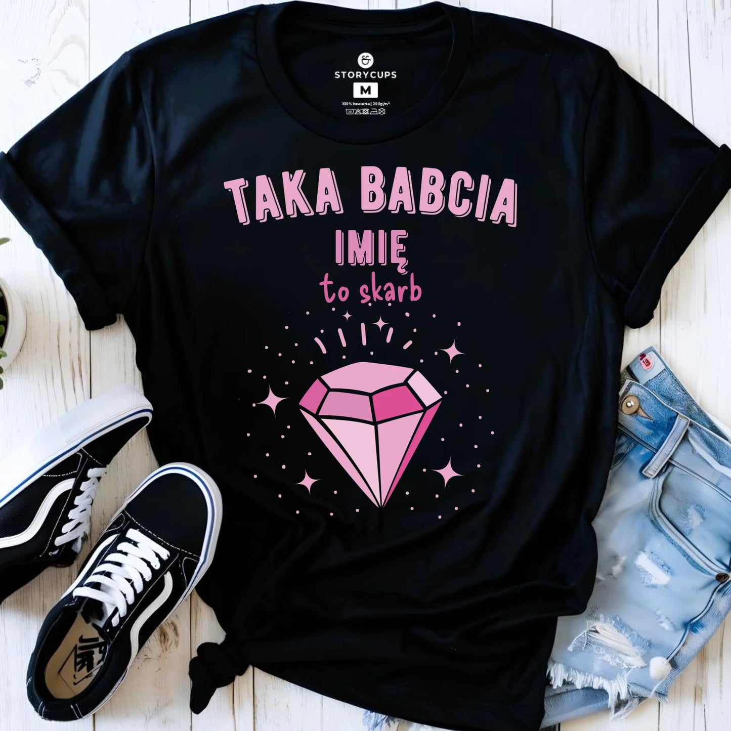 Koszulka dla babci - Taka Babcia to skarb - personalizowana B06 - StoryCups.pl