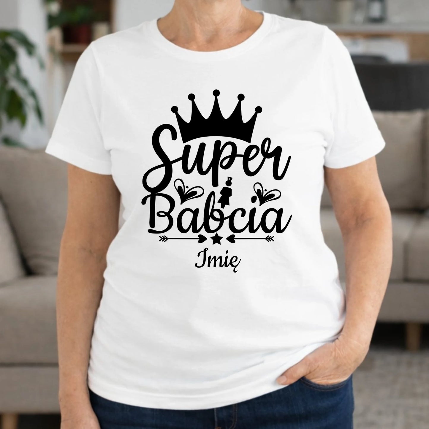 Koszulka dla babci - Super Babcia - personalizowana B03 - StoryCups.pl