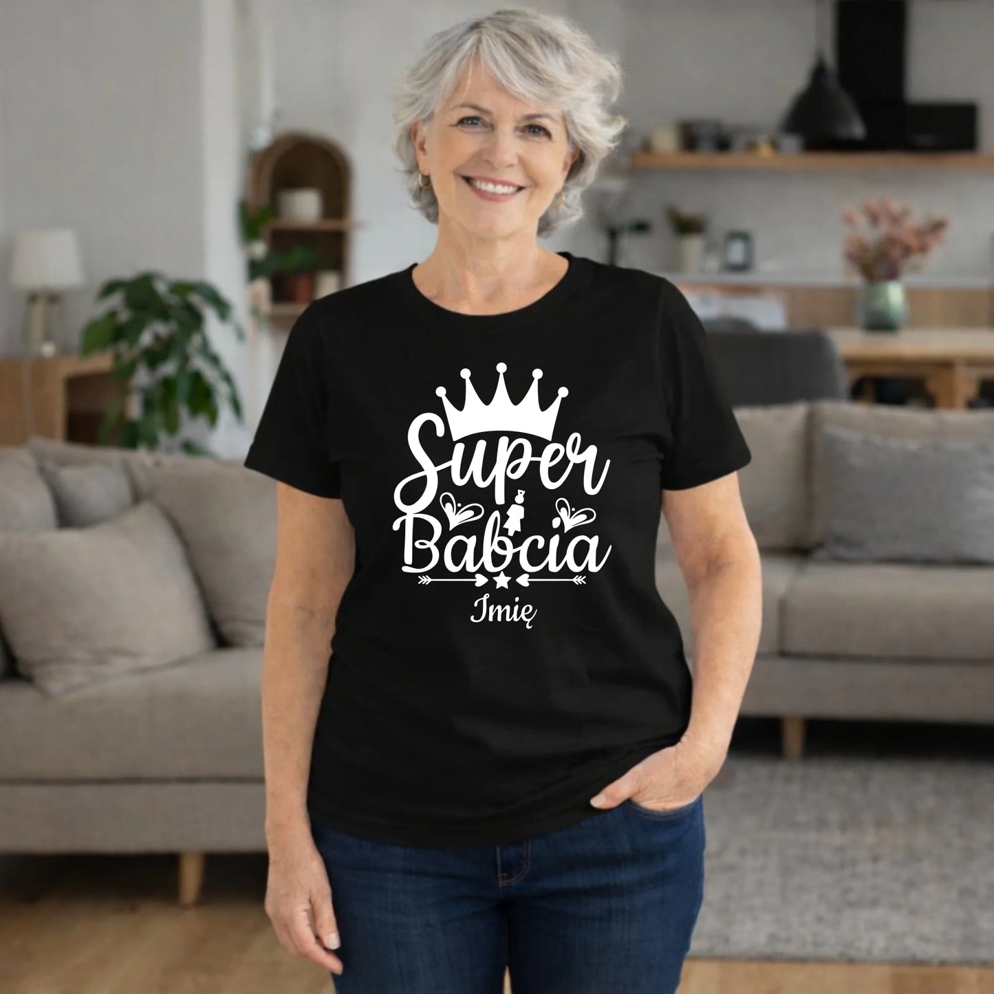 Koszulka dla babci - Super Babcia - personalizowana B03 - StoryCups.pl
