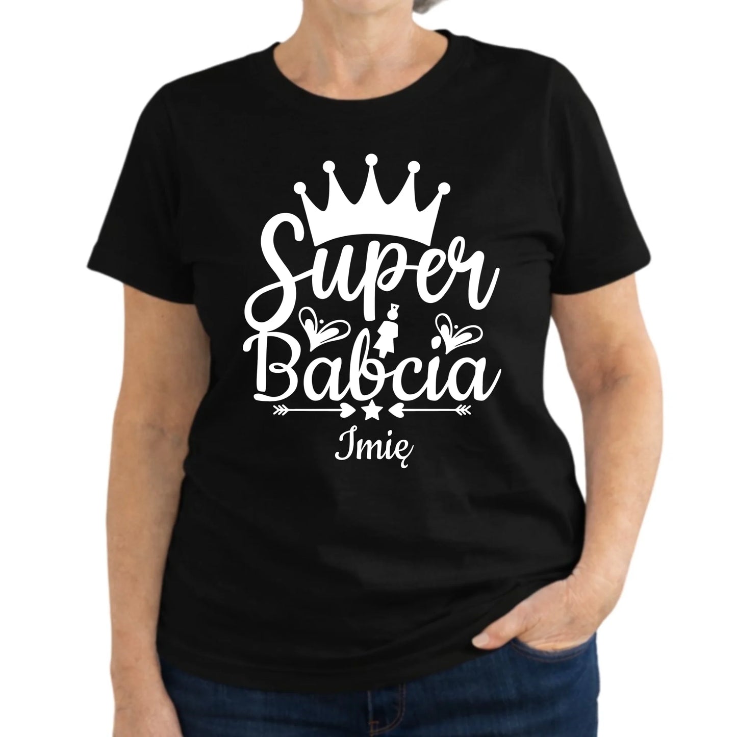Koszulka dla babci - Super Babcia - personalizowana B03 - StoryCups.pl