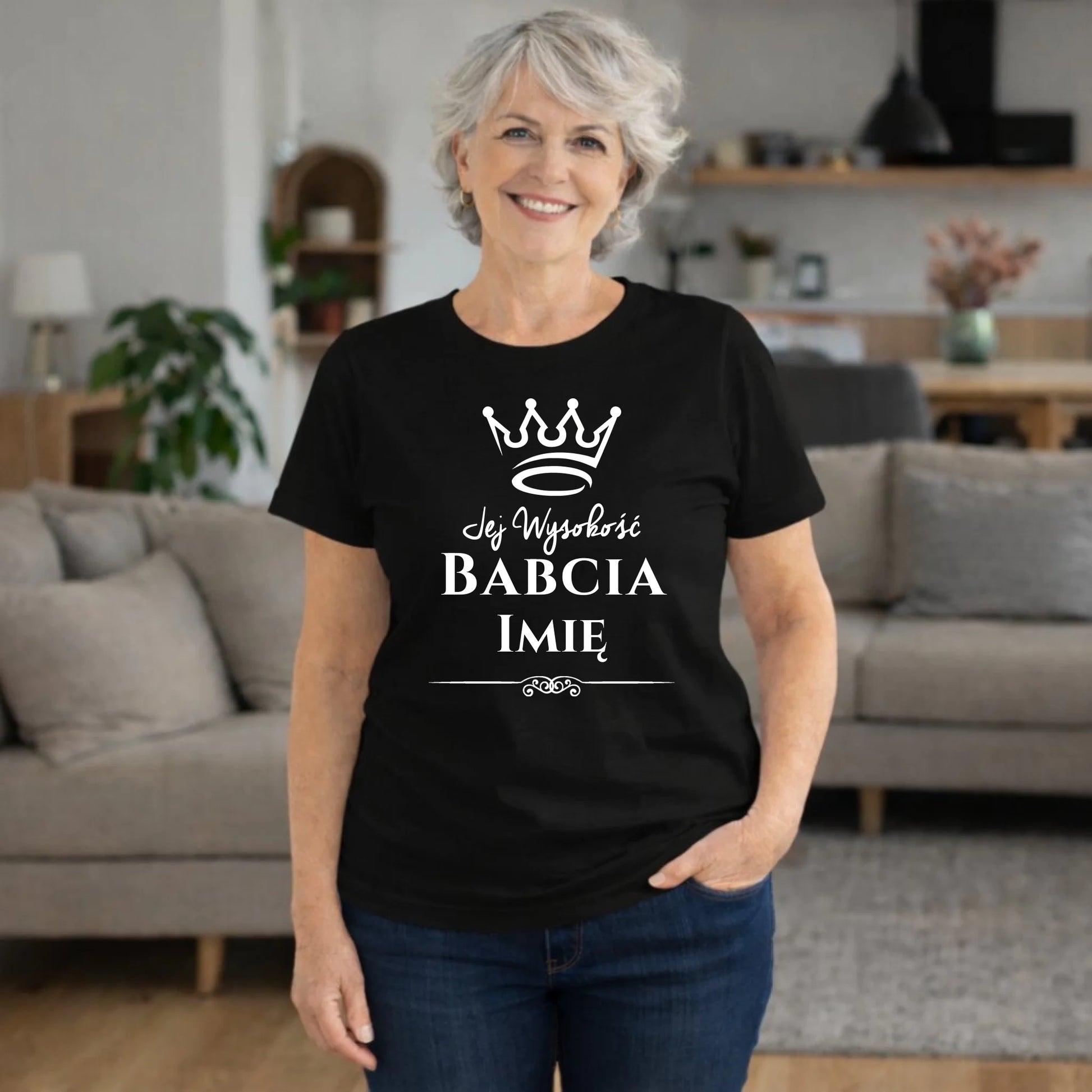 Koszulka dla babci - Jej Wysokość Babcia - personalizowana B11 - StoryCups.pl