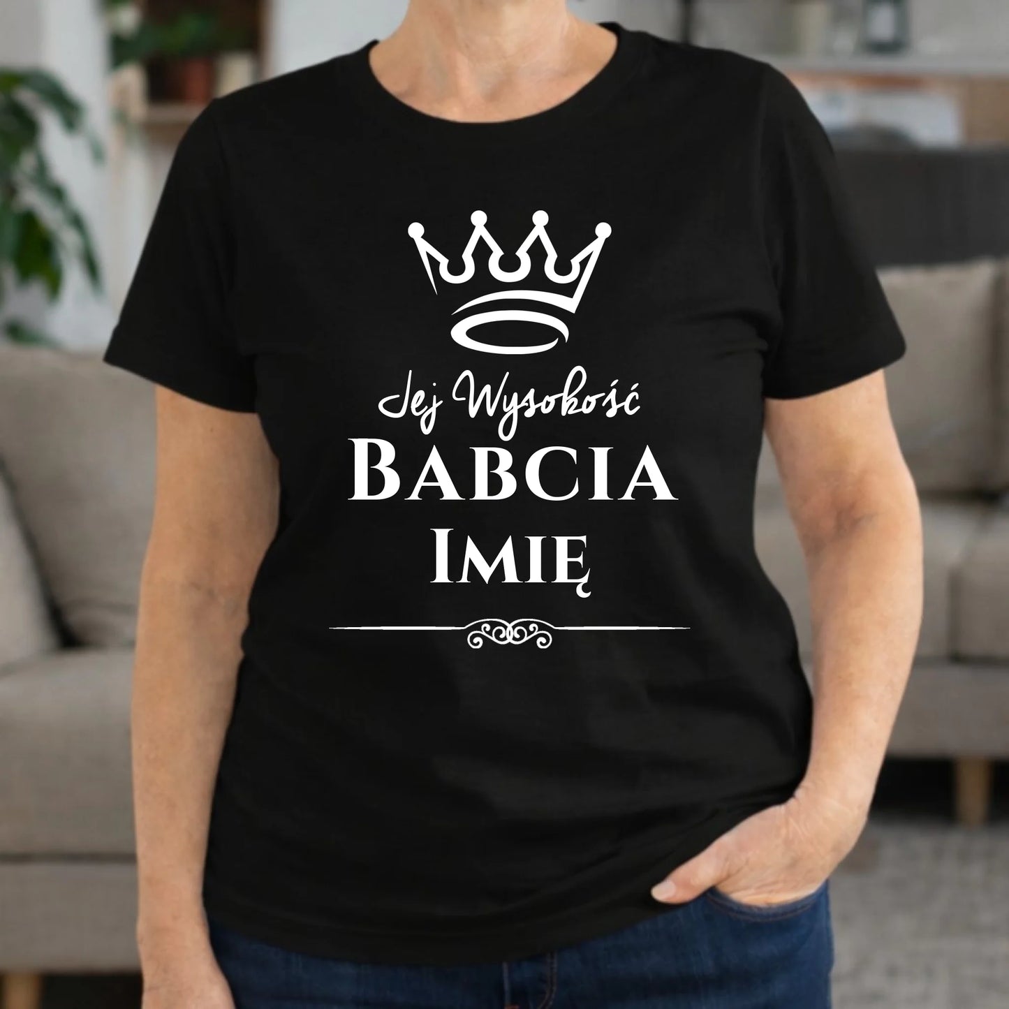 Koszulka dla babci - Jej Wysokość Babcia - personalizowana B11 - StoryCups.pl