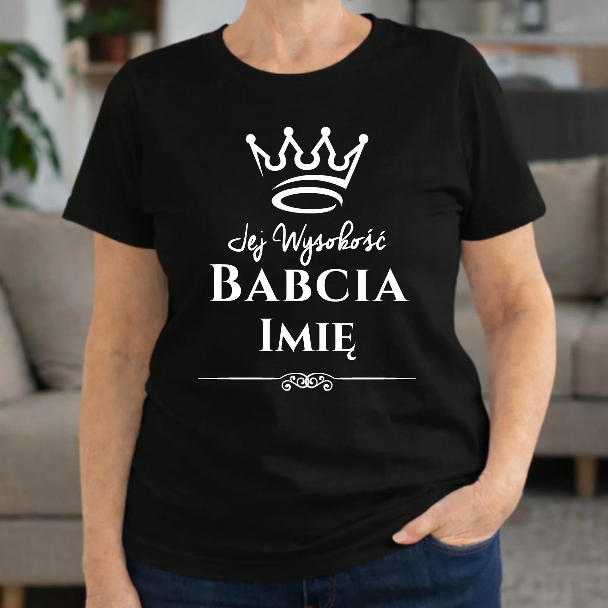 Koszulka dla babci - Jej Wysokość Babcia - personalizowana B11 - StoryCups.pl