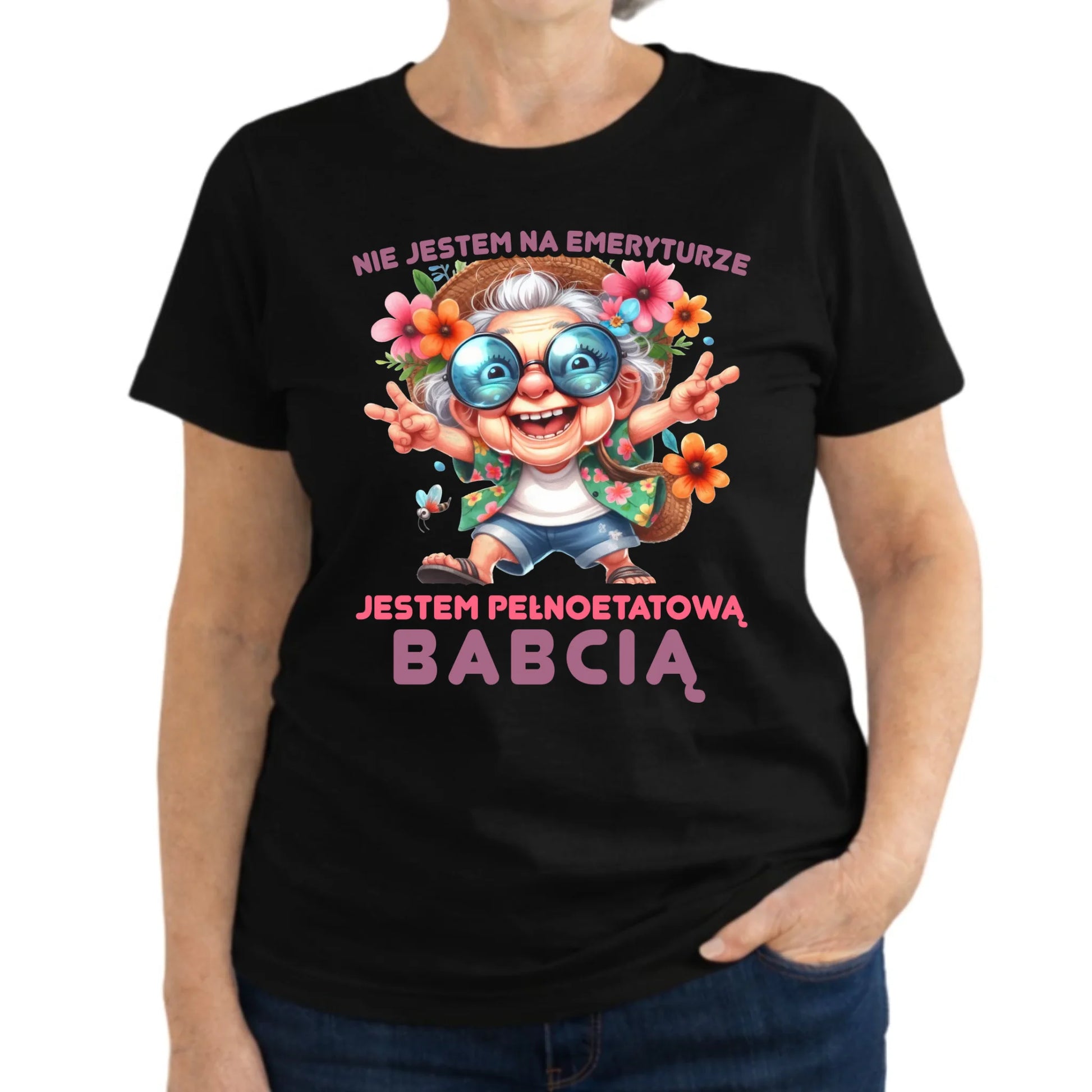 Koszulka dla babci - Pełnoetatowa babcia B20 - StoryCups.pl