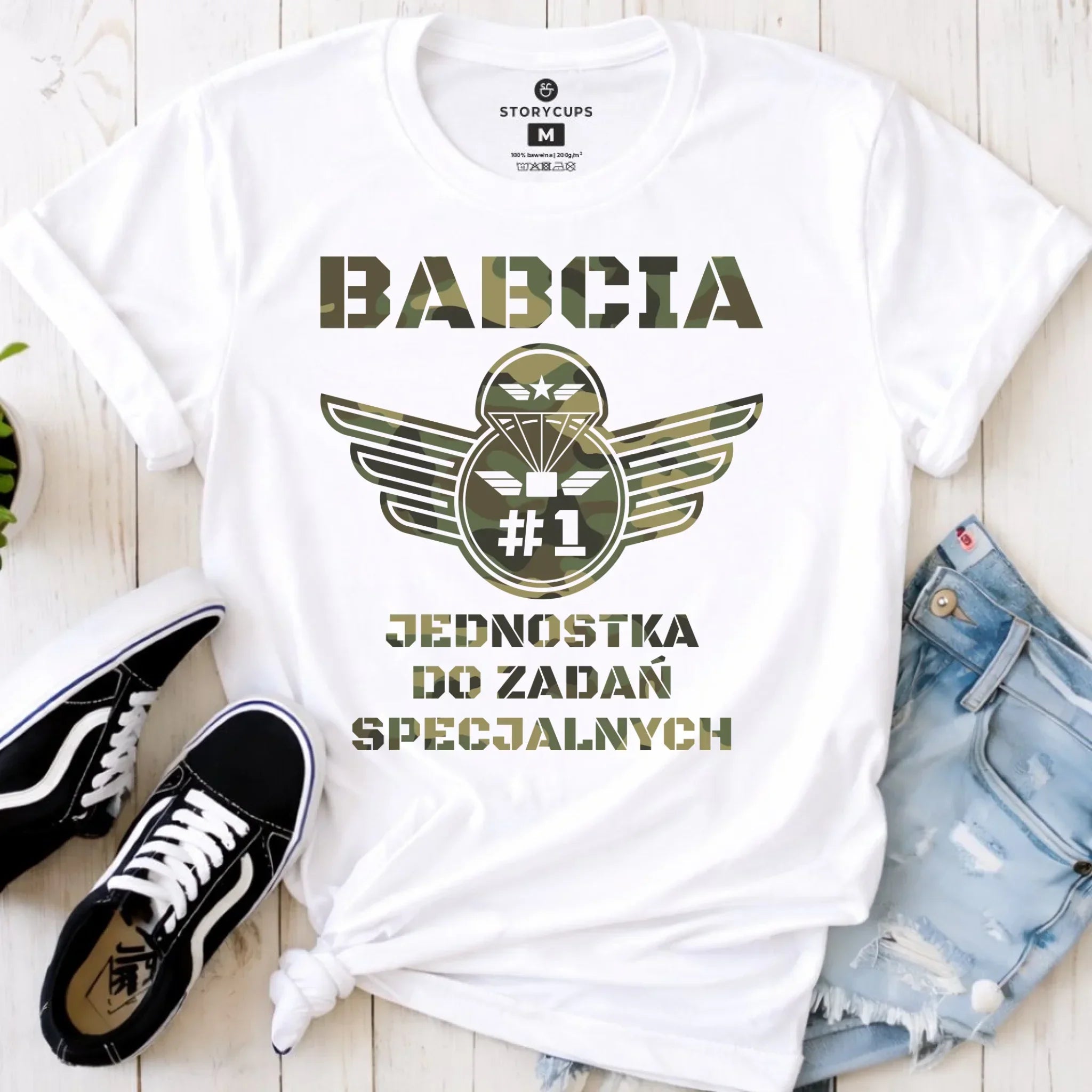 Koszulka dla babci - Babcia jednostka do zadań specjalnych B31 - StoryCups.pl