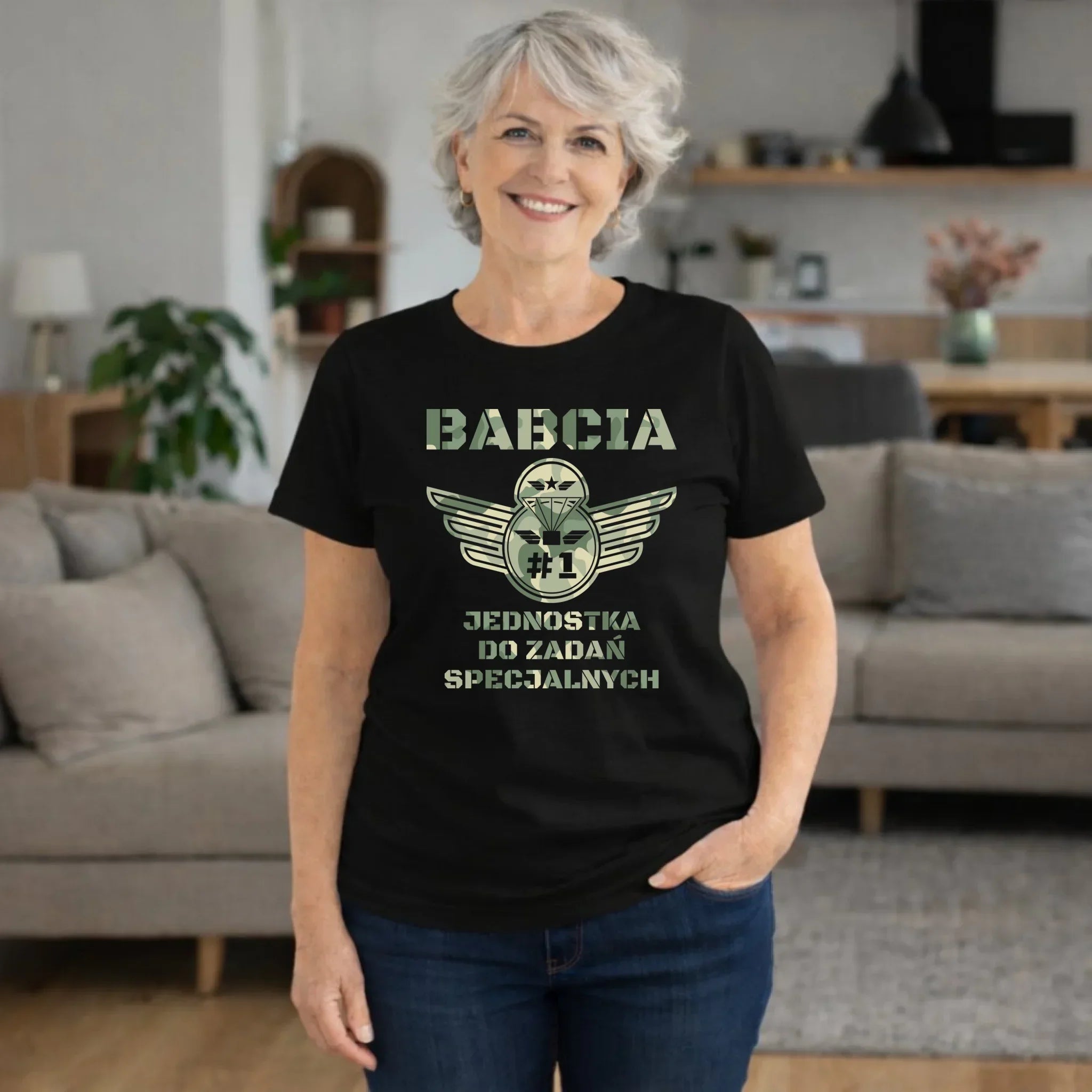 Koszulka dla babci - Babcia jednostka do zadań specjalnych B31 - StoryCups.pl