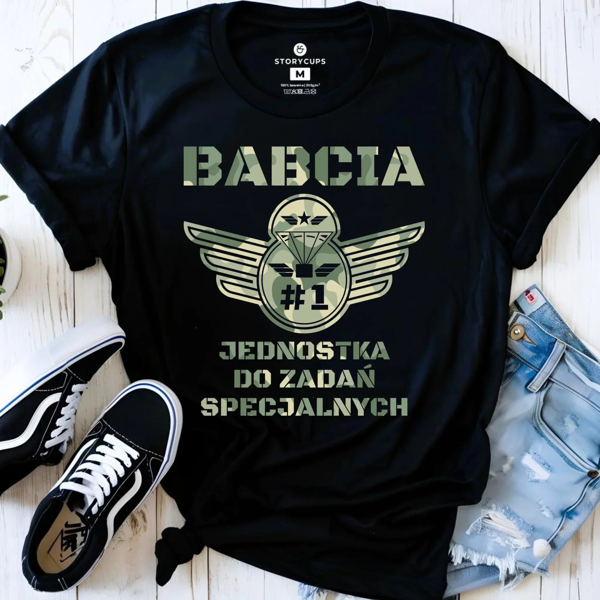 Koszulka dla babci - Babcia jednostka do zadań specjalnych B31 - StoryCups.pl