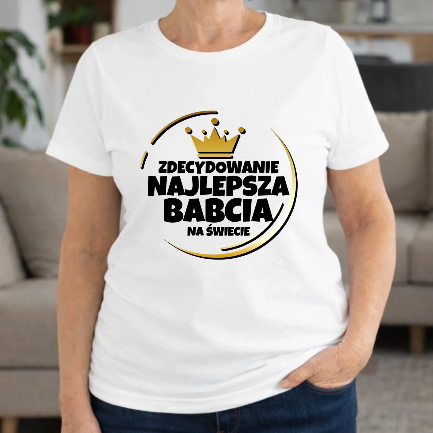 Koszulka dla babci - Zdecydowanie najlepsza babcia B32 - StoryCups.pl