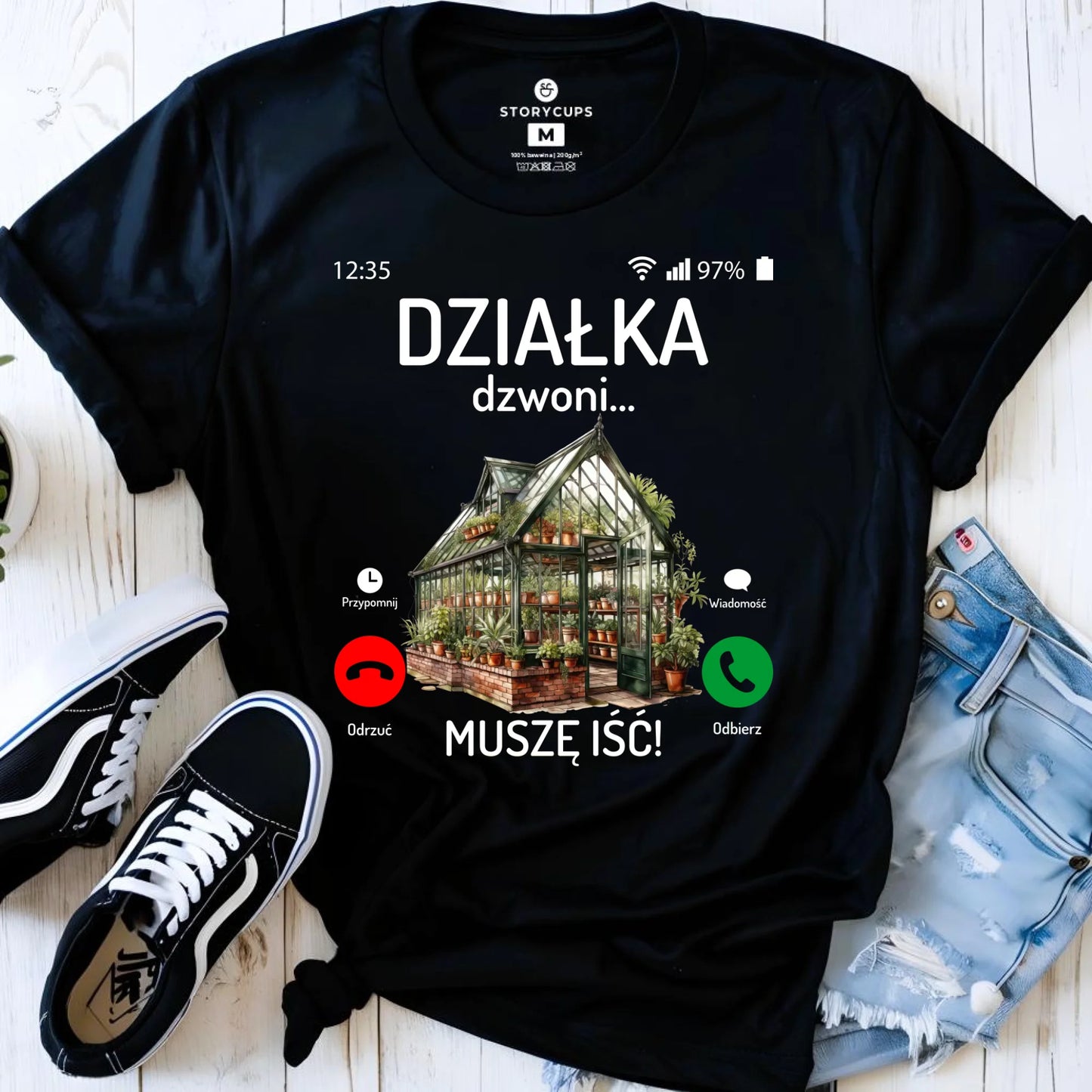 Koszulka dla babci - Działka dzwoni muszę iść B41 - StoryCups.pl