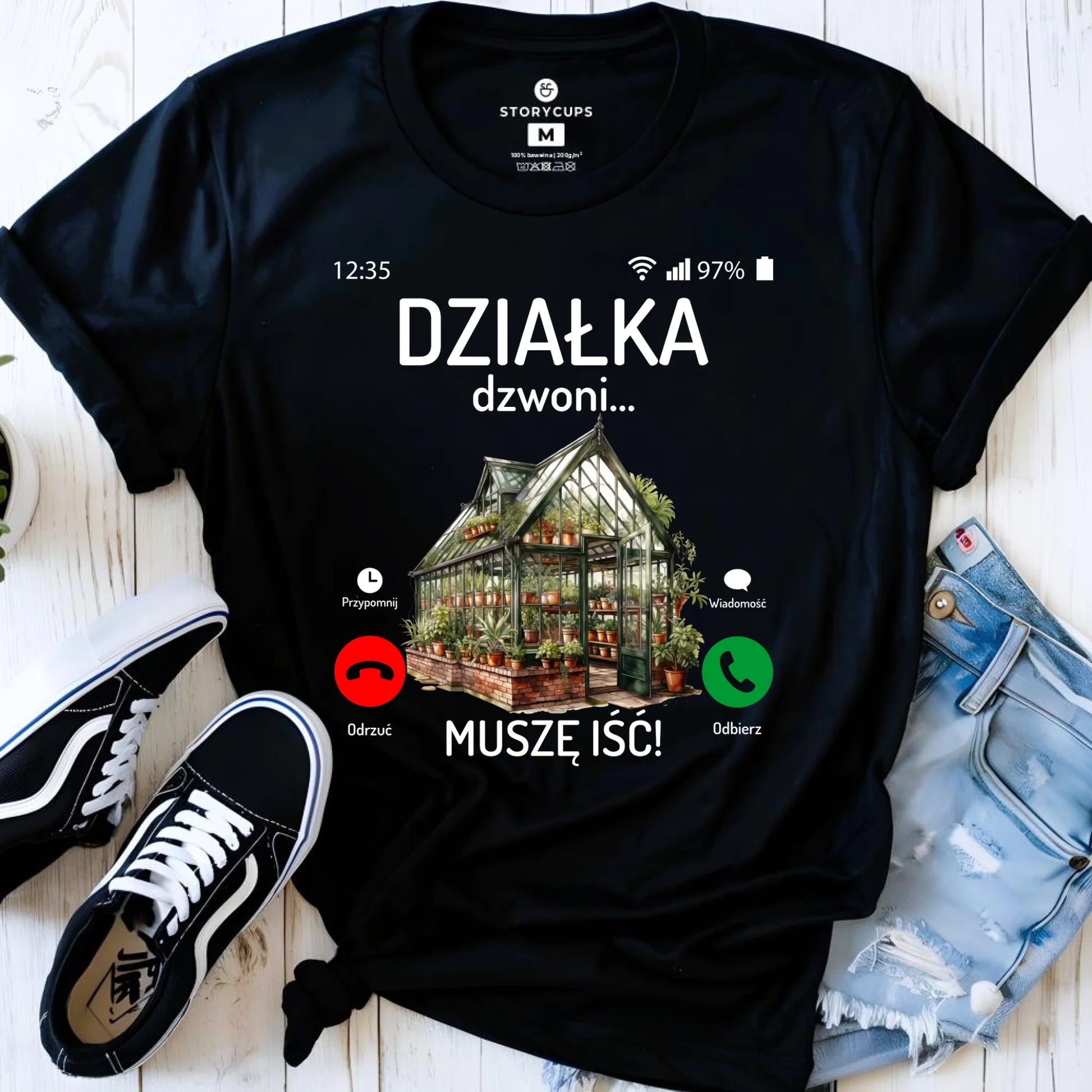 Koszulka dla babci - Działka dzwoni muszę iść B41 - StoryCups.pl