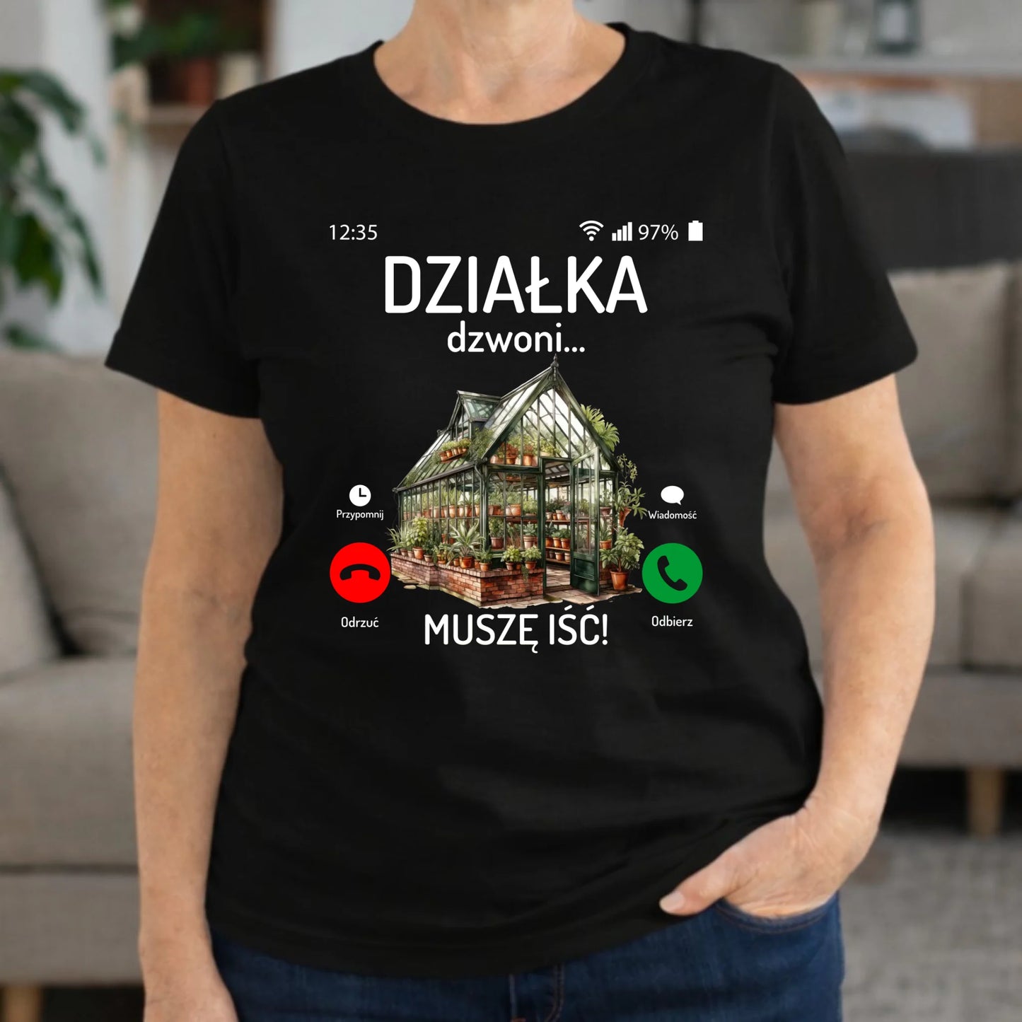 Koszulka dla babci - Działka dzwoni muszę iść B41 - StoryCups.pl