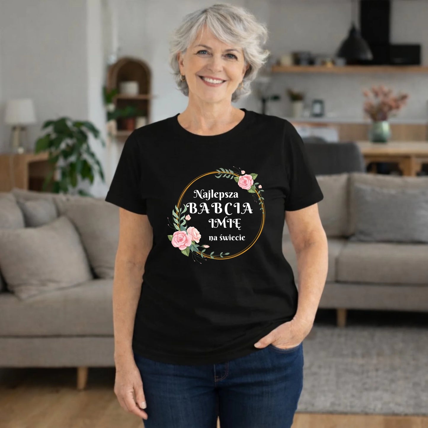 Koszulka dla babci - Najlepsza babcia na Świecie - personalizowana B04 - StoryCups.pl