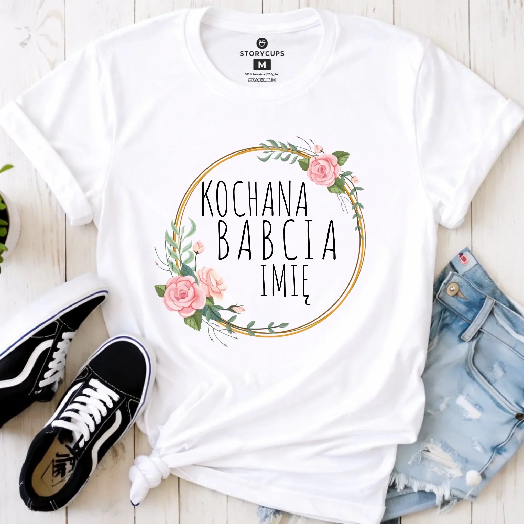 Koszulka dla babci - Kochana Babcia - personalizowana B10 - StoryCups.pl