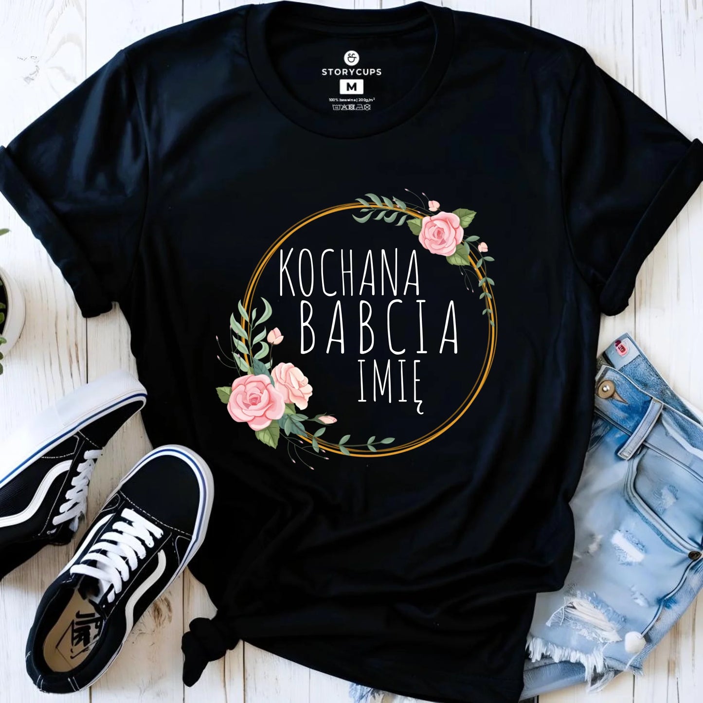 Koszulka dla babci - Kochana Babcia - personalizowana B10 - StoryCups.pl