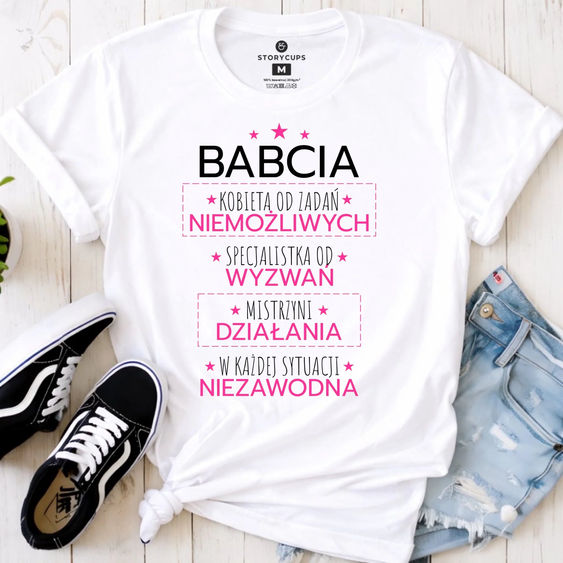Koszulka dla babci - Babcia kobieta od zadań niemożliwych B30 - StoryCups.pl