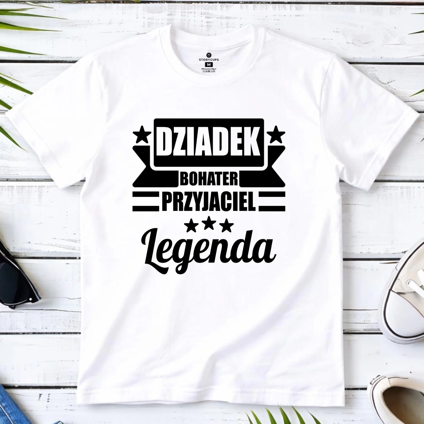Koszulka dla dziadka - Bohater przyjaciel legenda D20 - StoryCups.pl