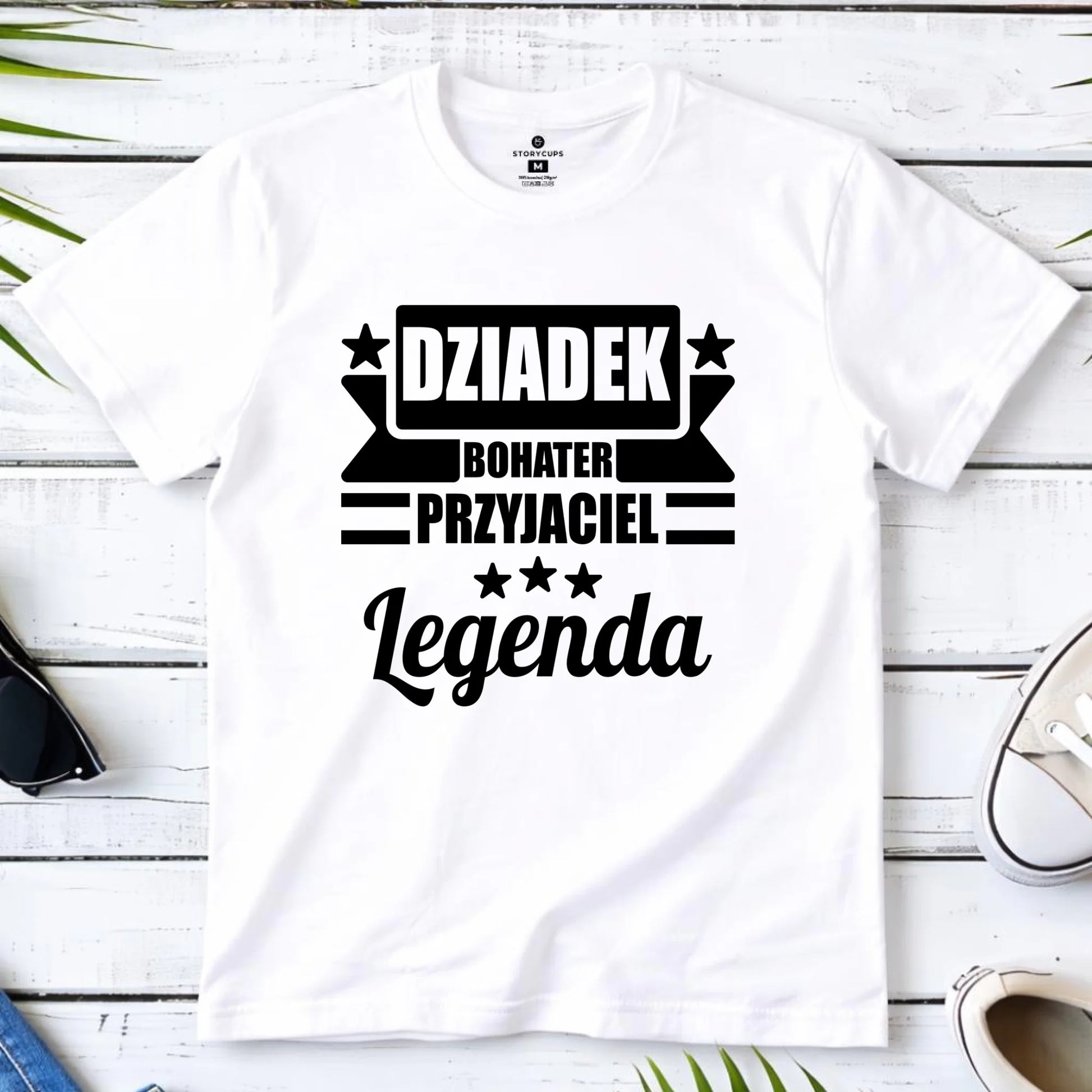 Koszulka dla dziadka - Bohater przyjaciel legenda D20 - StoryCups.pl
