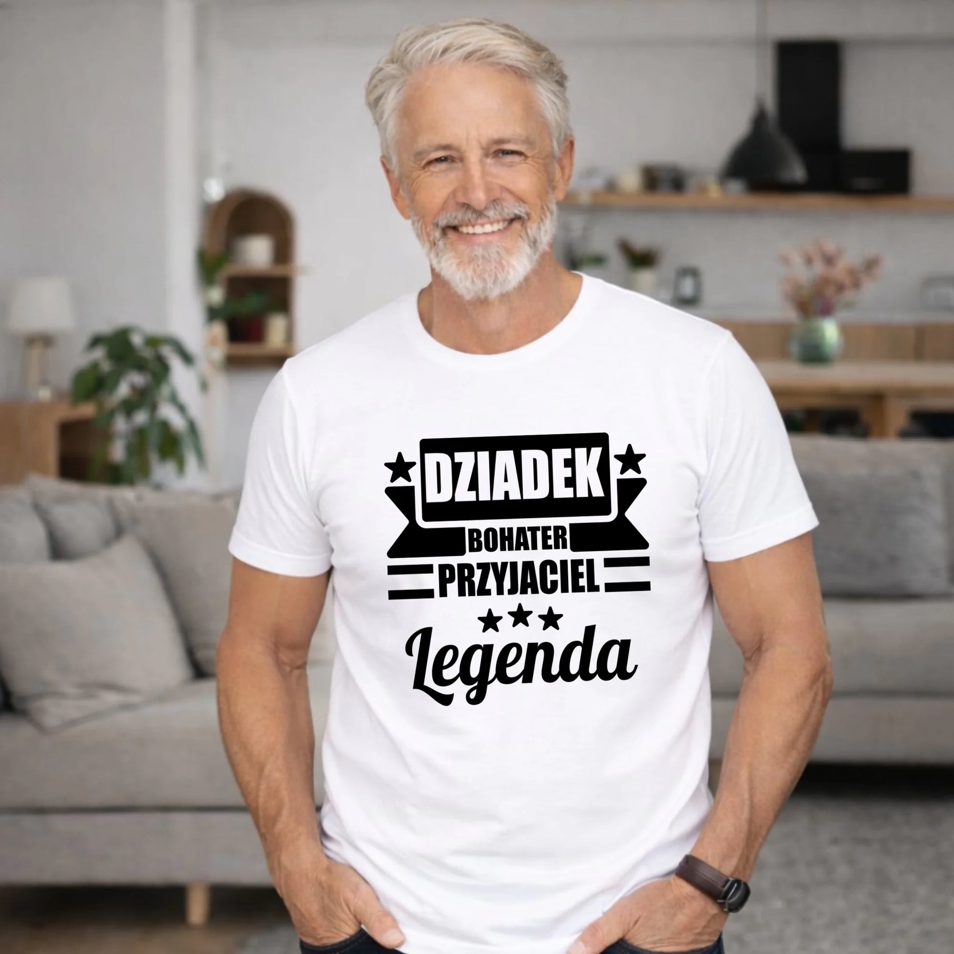 Koszulka dla dziadka - Bohater przyjaciel legenda D20 - StoryCups.pl