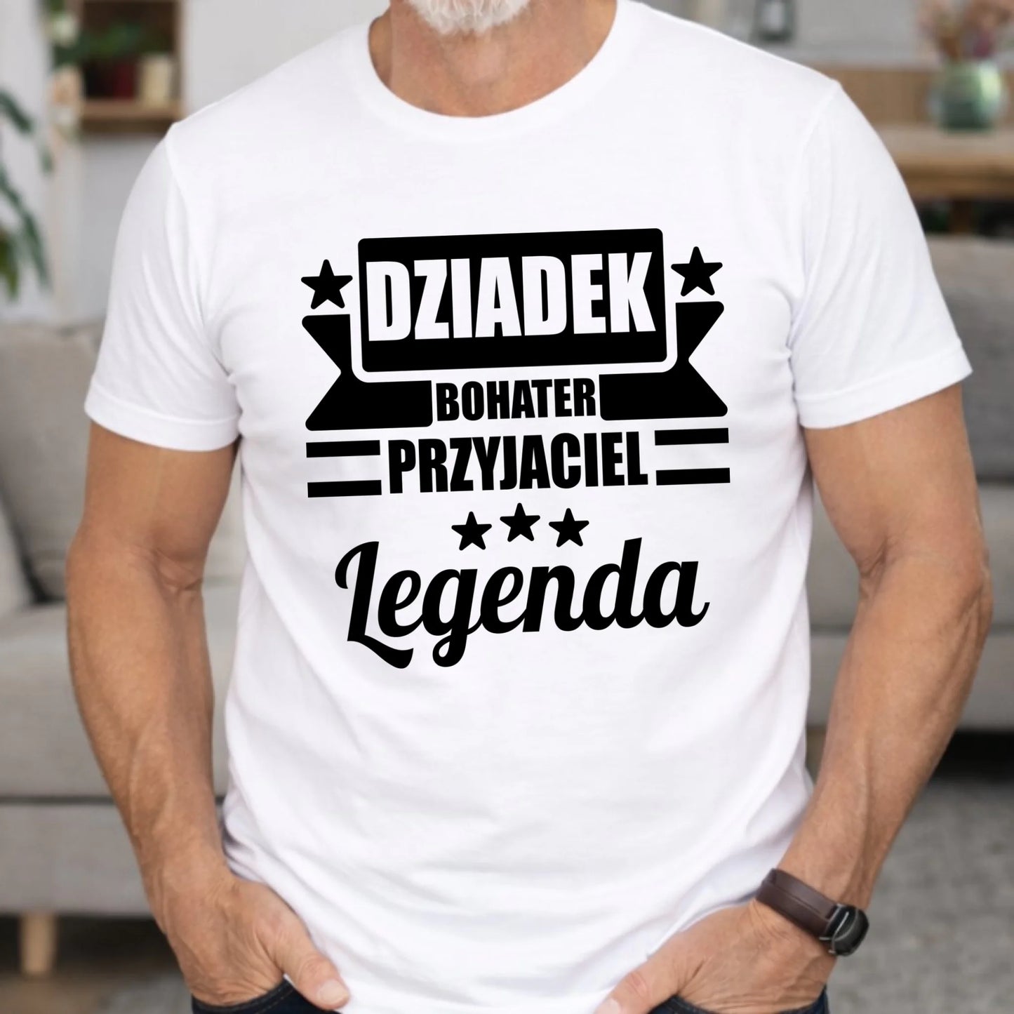 Koszulka dla dziadka - Bohater przyjaciel legenda D20 - StoryCups.pl