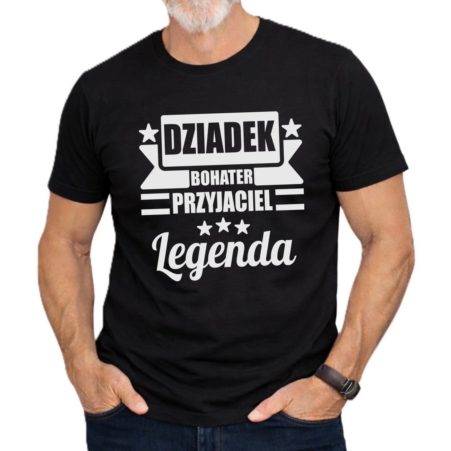 Koszulka dla dziadka - Bohater przyjaciel legenda D20 - StoryCups.pl