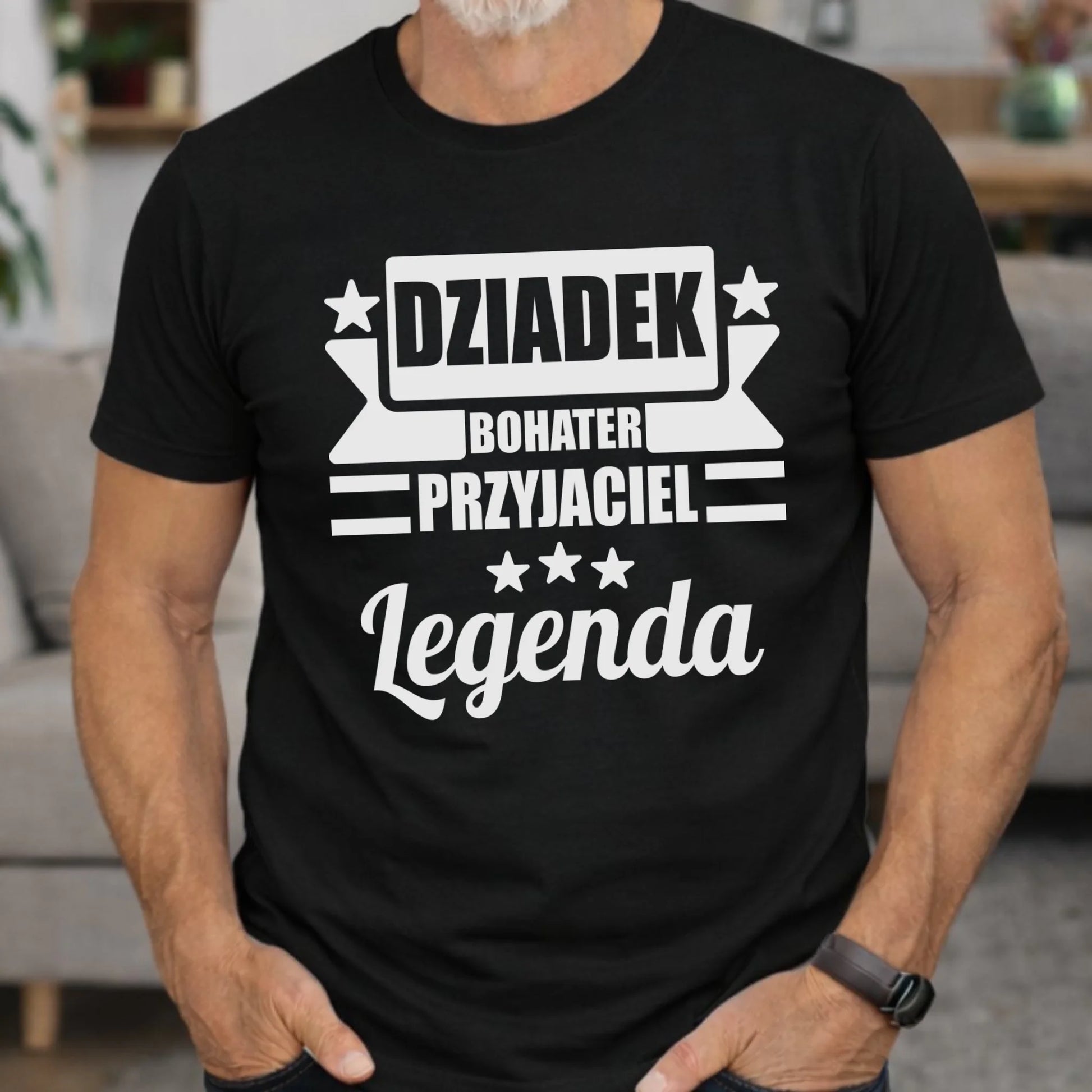 Koszulka dla dziadka - Bohater przyjaciel legenda D20 - StoryCups.pl