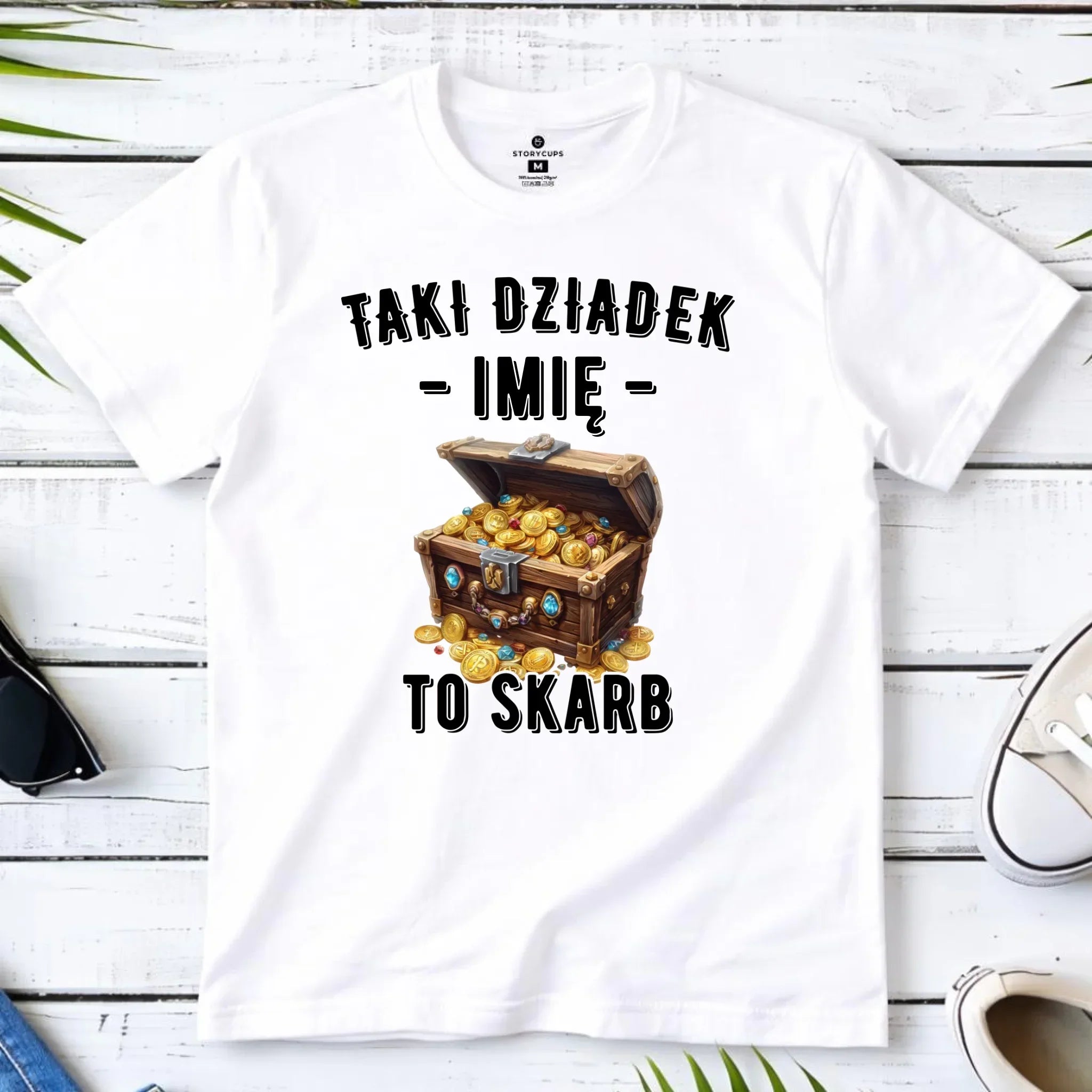 Koszulka dla dziadka - Taki dziadek to skarb - personalizowana D19 - StoryCups.pl
