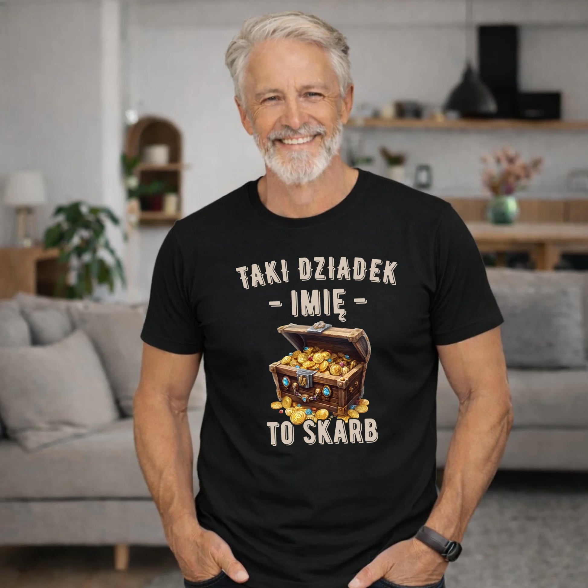 Koszulka dla dziadka - Taki dziadek to skarb - personalizowana D19 - StoryCups.pl