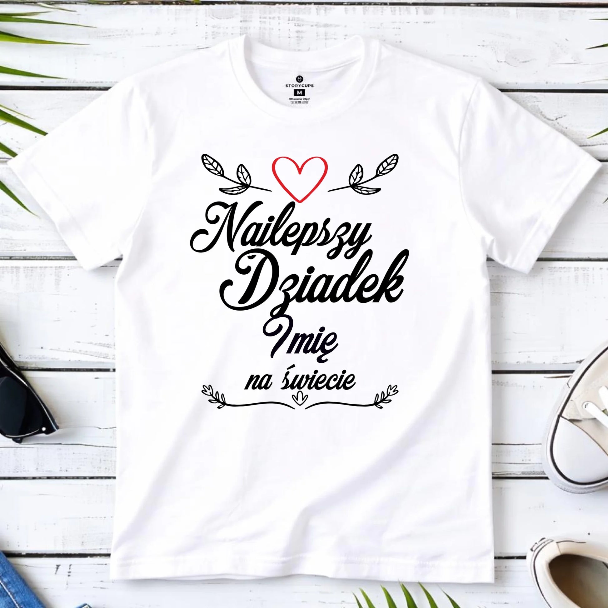 Koszulka dla dziadka - Najlepszy dziadek na Świecie - personalizowana D12 - StoryCups.pl