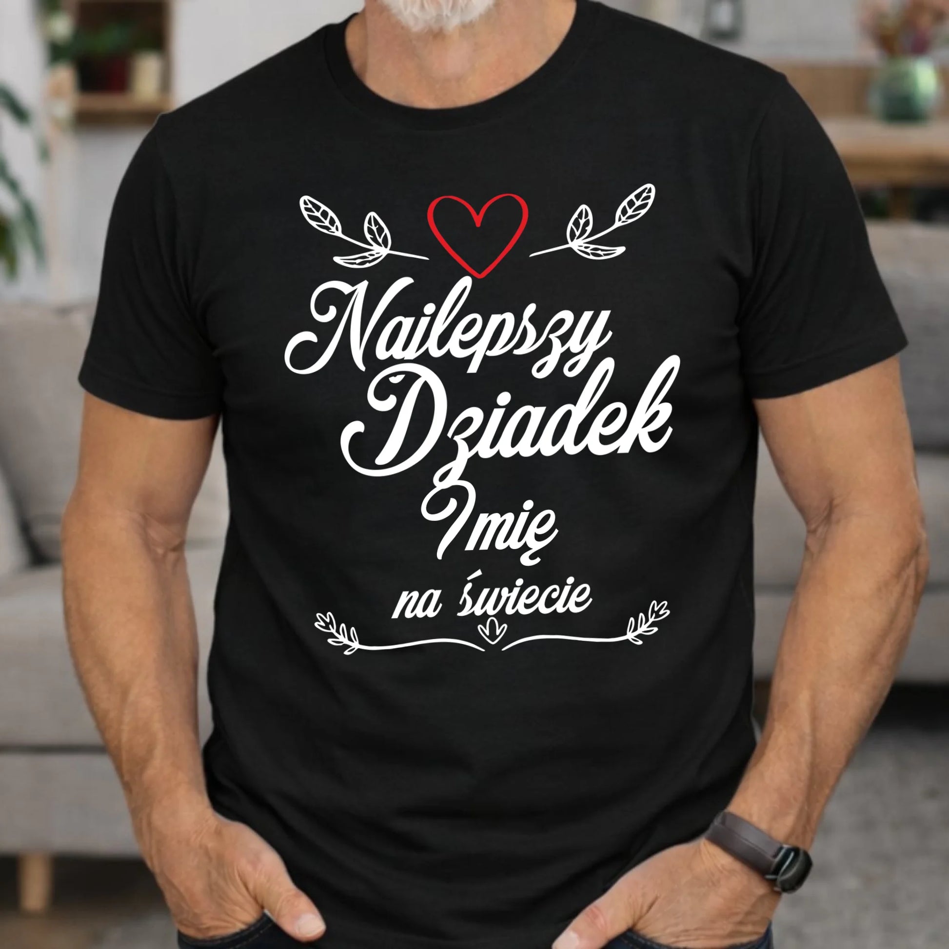 Koszulka dla dziadka - Najlepszy dziadek na Świecie - personalizowana D12 - StoryCups.pl