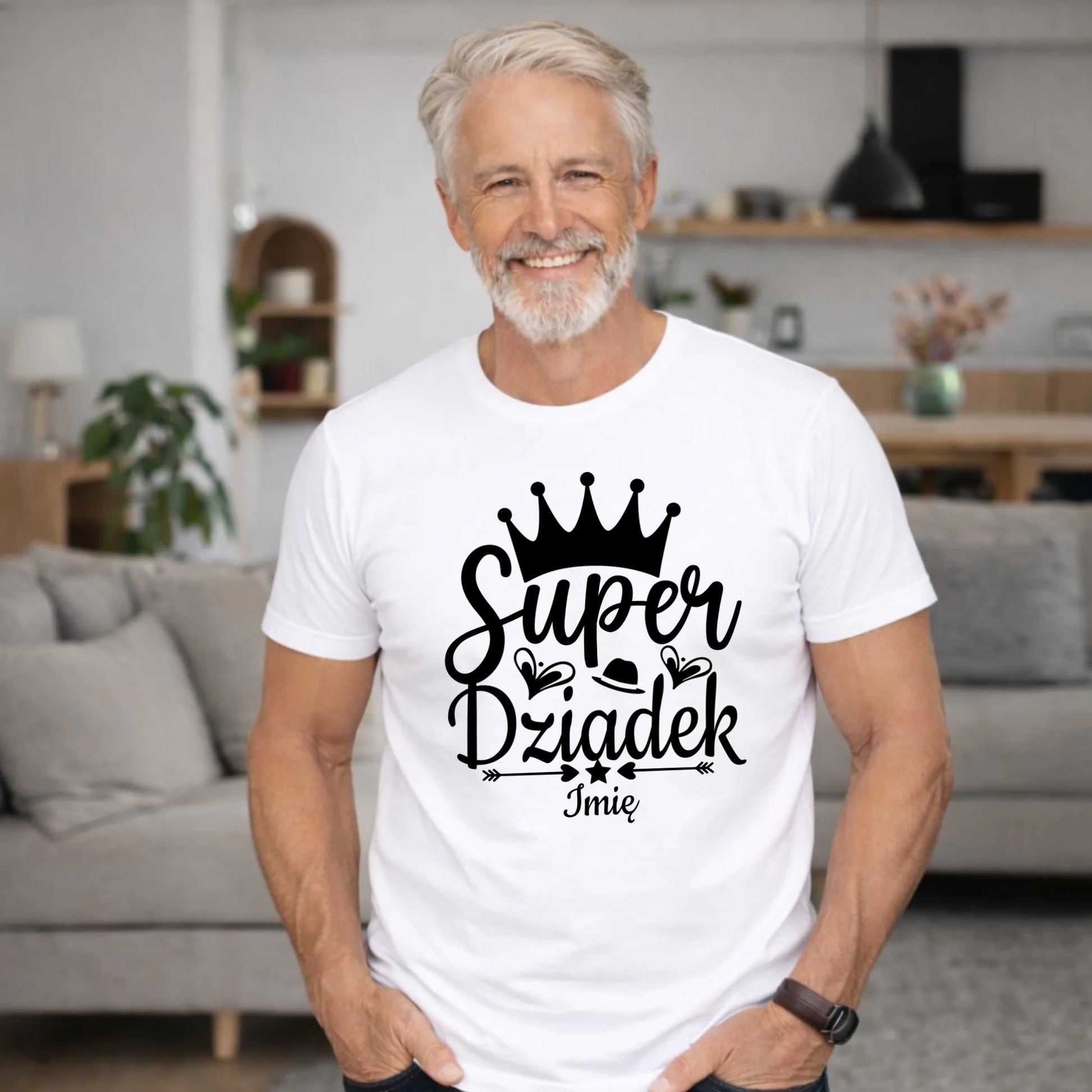 Koszulka dla dziadka - Super Dziadek - personalizowana D03 - StoryCups.pl