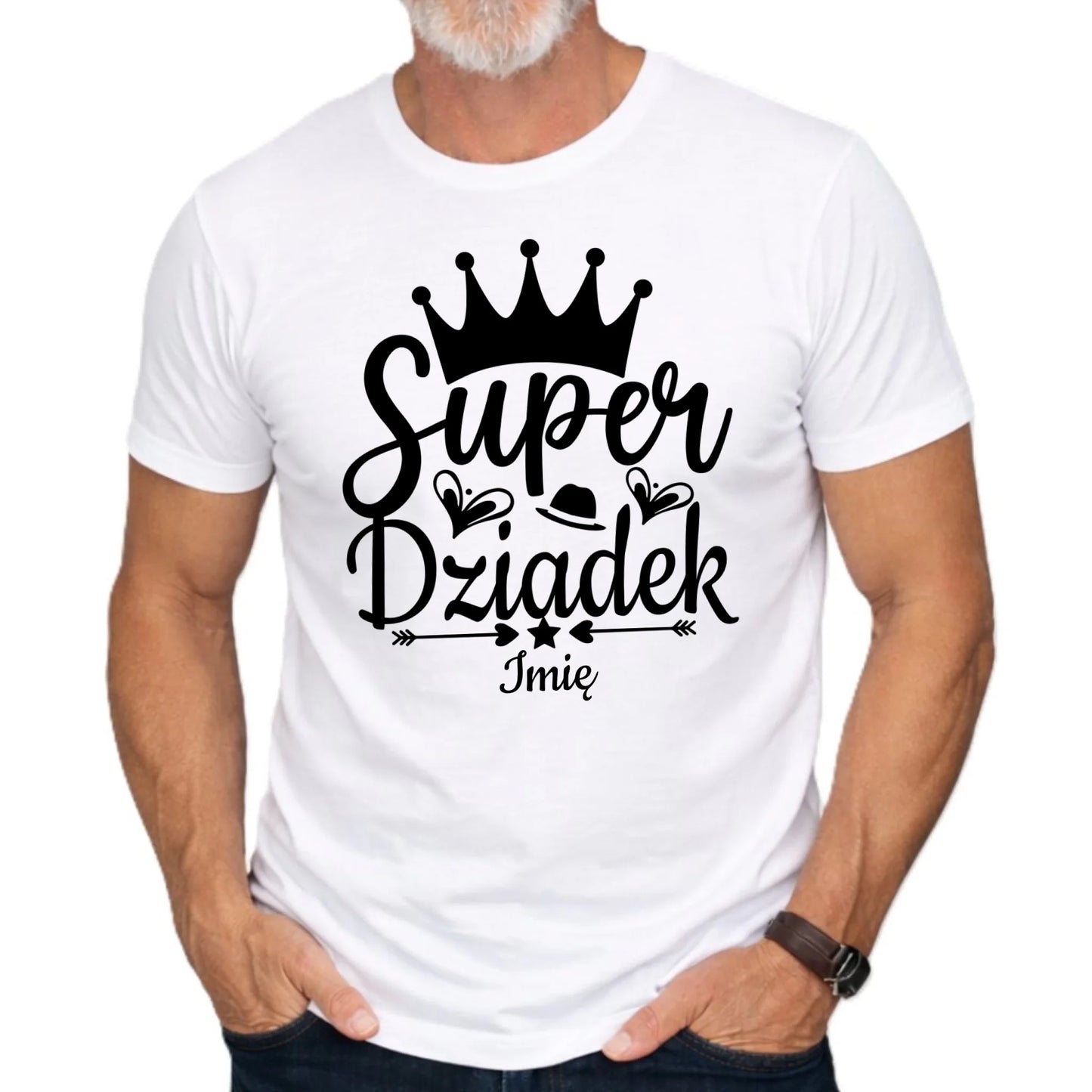Koszulka dla dziadka - Super Dziadek - personalizowana D03 - StoryCups.pl