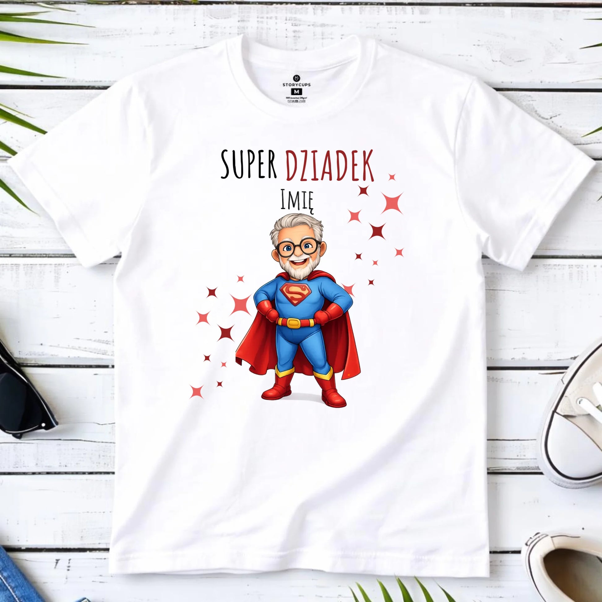 Koszulka dla dziadka - Super Dziadek - personalizowana D02 - StoryCups.pl
