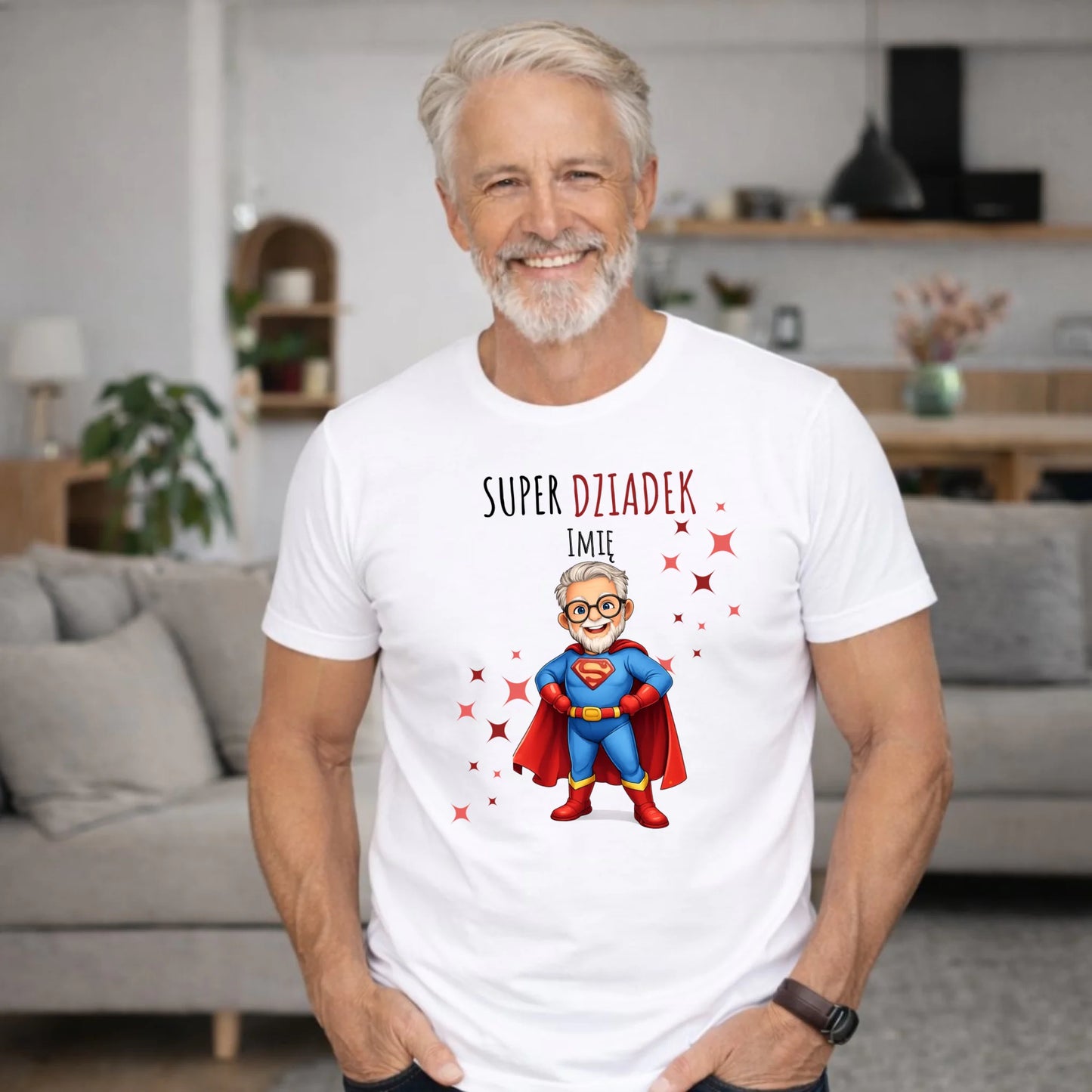 Koszulka dla dziadka - Super Dziadek - personalizowana D02 - StoryCups.pl