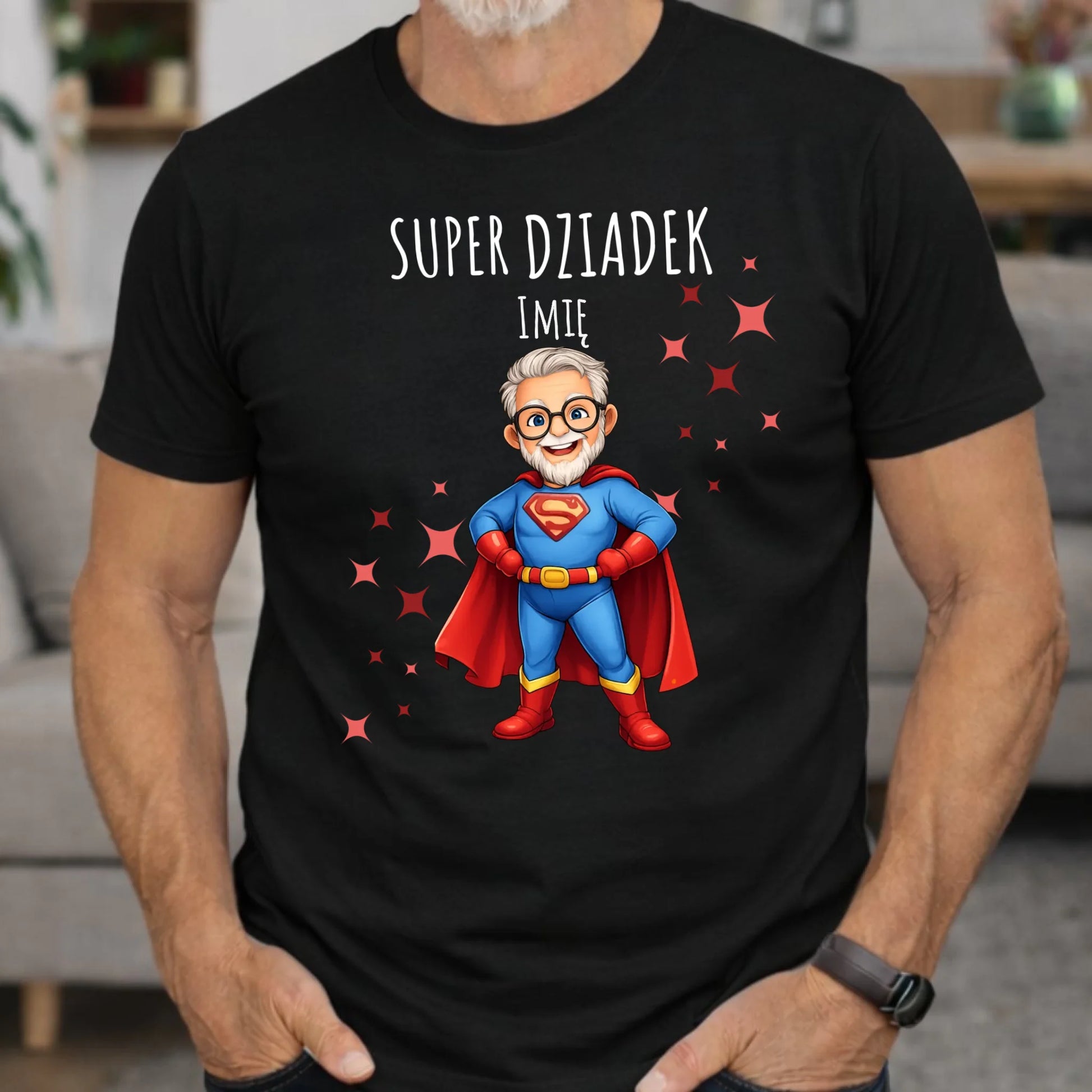 Koszulka dla dziadka - Super Dziadek - personalizowana D02 - StoryCups.pl