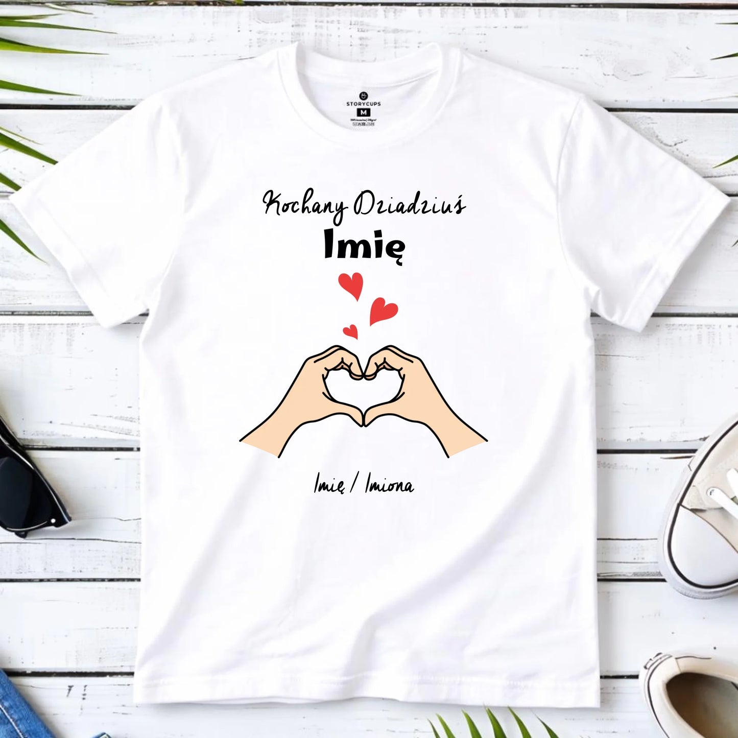 Koszulka dla dziadka - Kochany Dziadek podpis - personalizowana D13 - StoryCups.pl