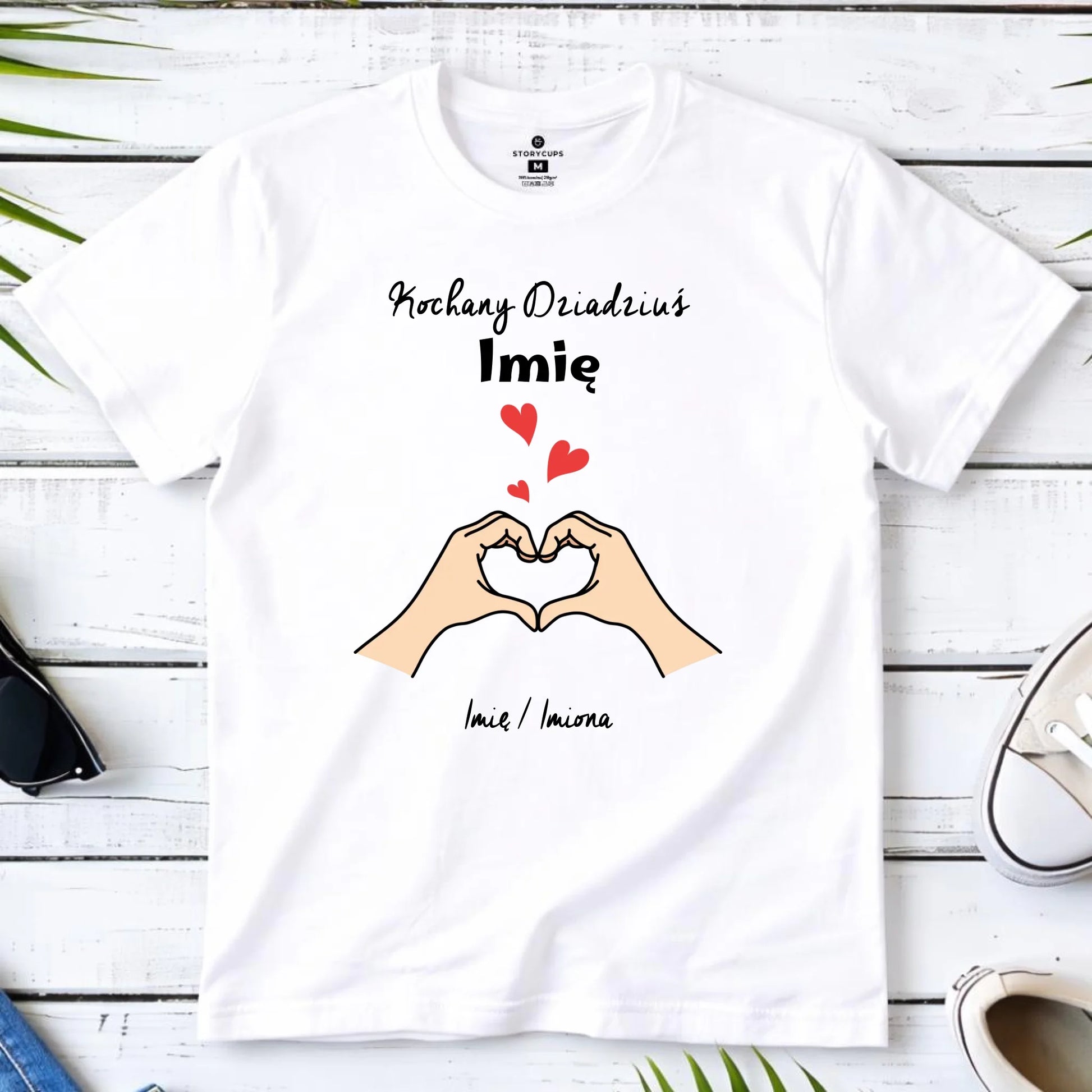 Koszulka dla dziadka - Kochany Dziadek podpis - personalizowana D13 - StoryCups.pl