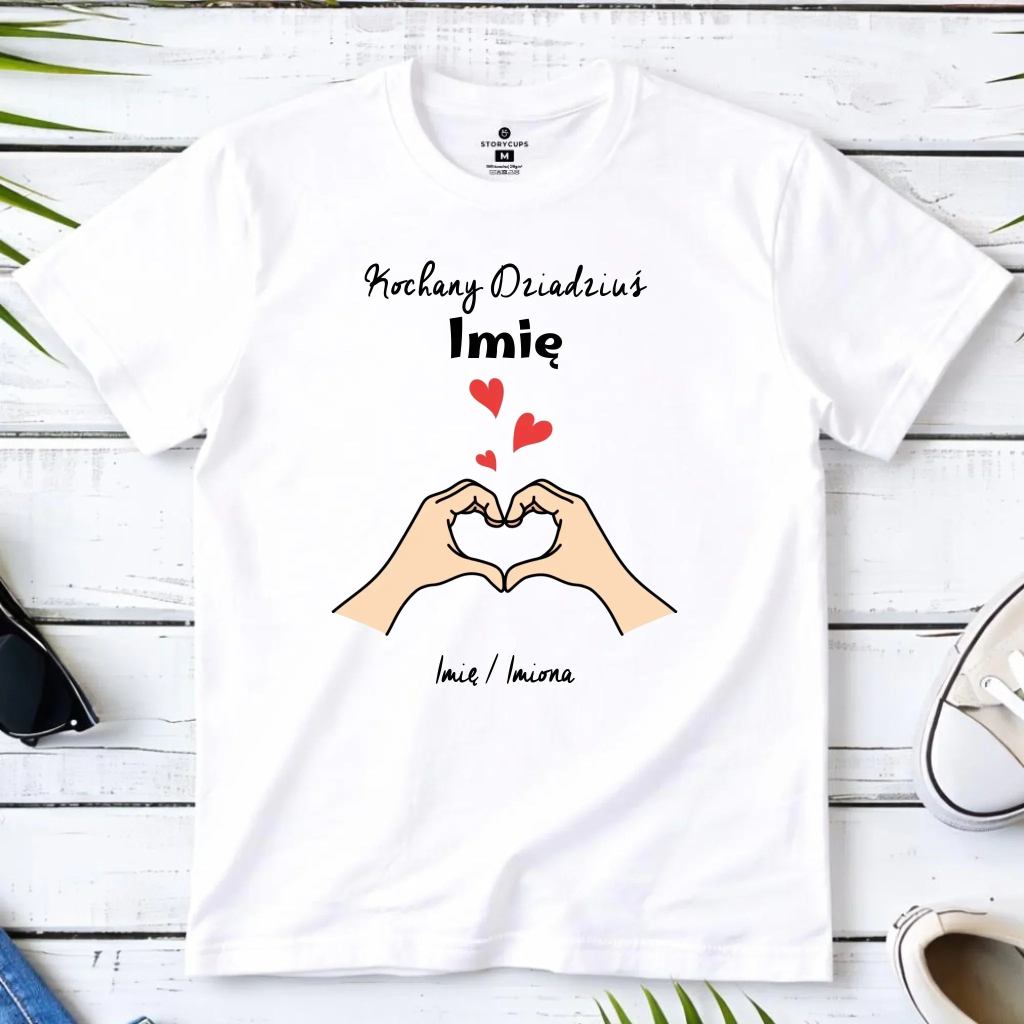 Koszulka dla dziadka - Kochany Dziadek podpis - personalizowana D13 - StoryCups.pl