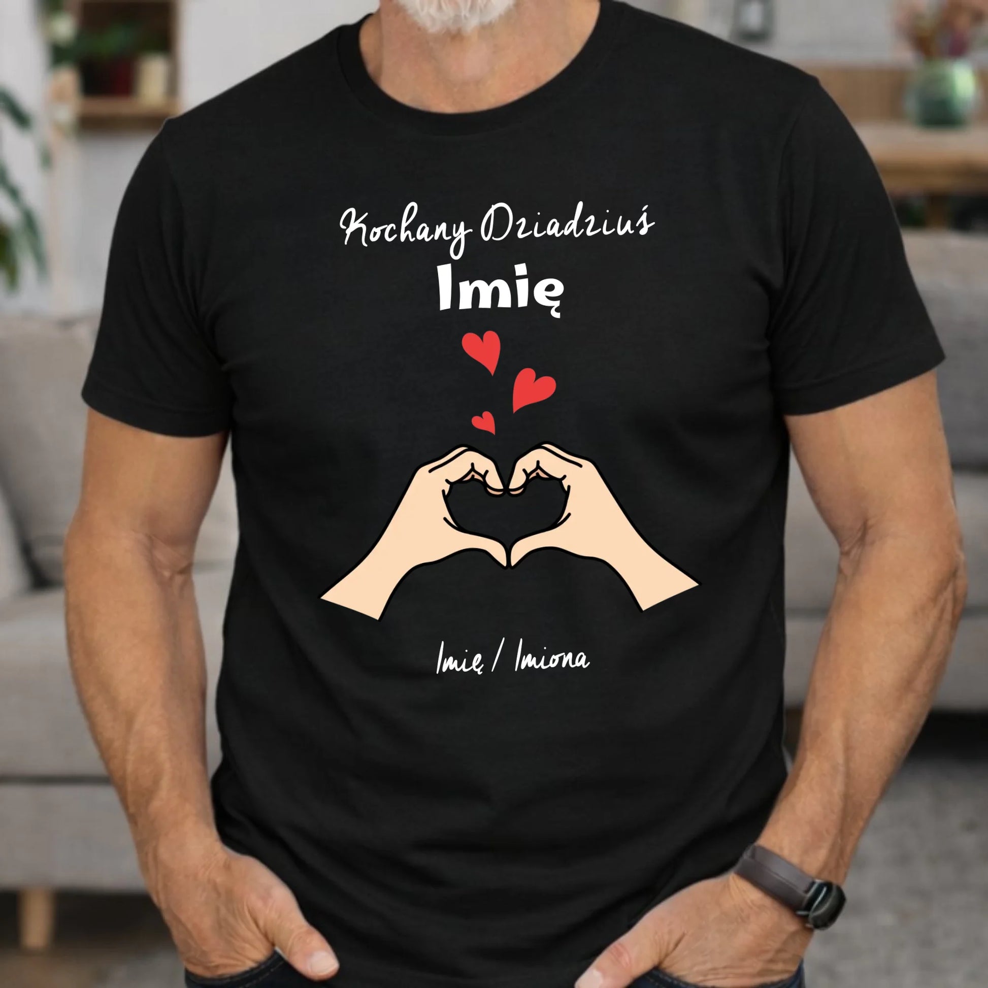 Koszulka dla dziadka - Kochany Dziadek podpis - personalizowana D13 - StoryCups.pl