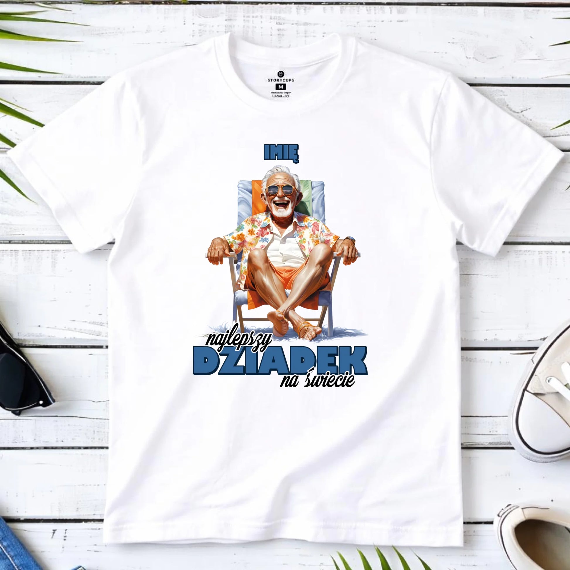 Koszulka dla dziadka - Najlepszy Dziadek na świecie - personalizowana D14 - StoryCups.pl