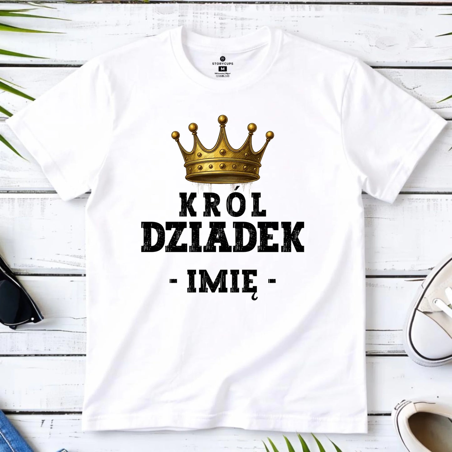 Koszulka dla dziadka - Król Dziadek - personalizowana D17 - StoryCups.pl
