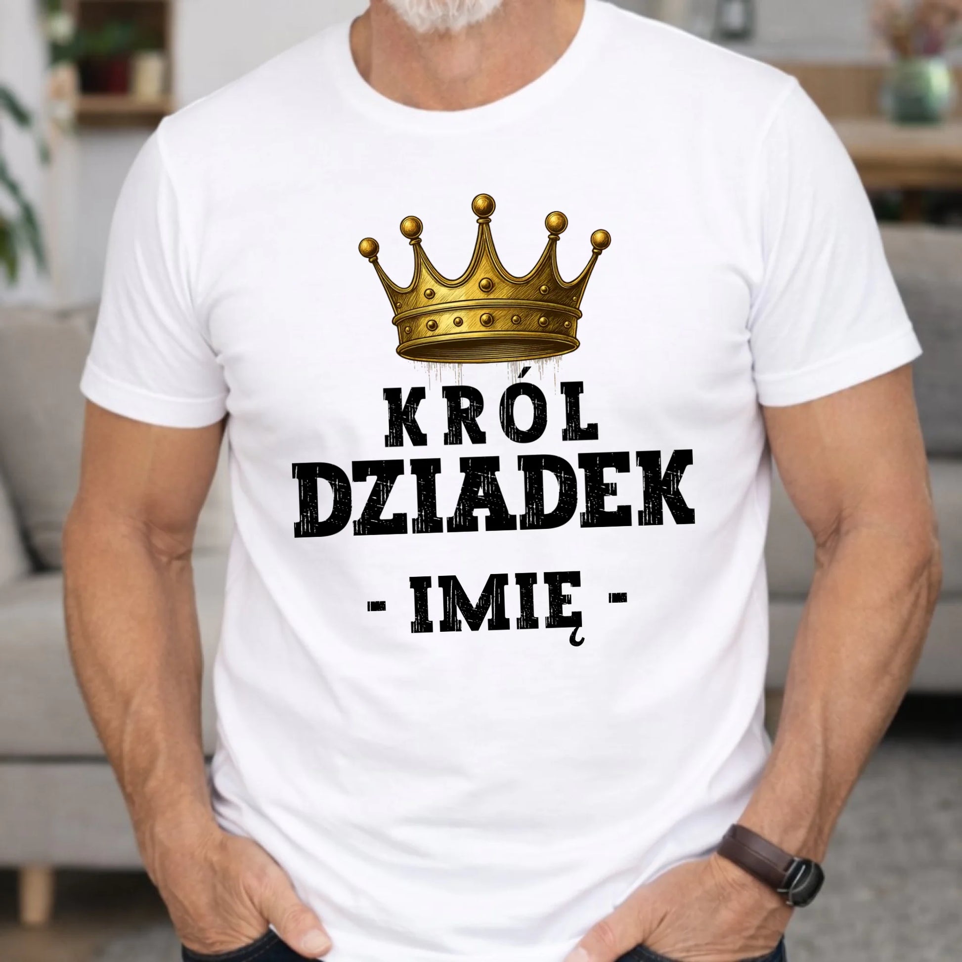 Koszulka dla dziadka - Król Dziadek - personalizowana D17 - StoryCups.pl