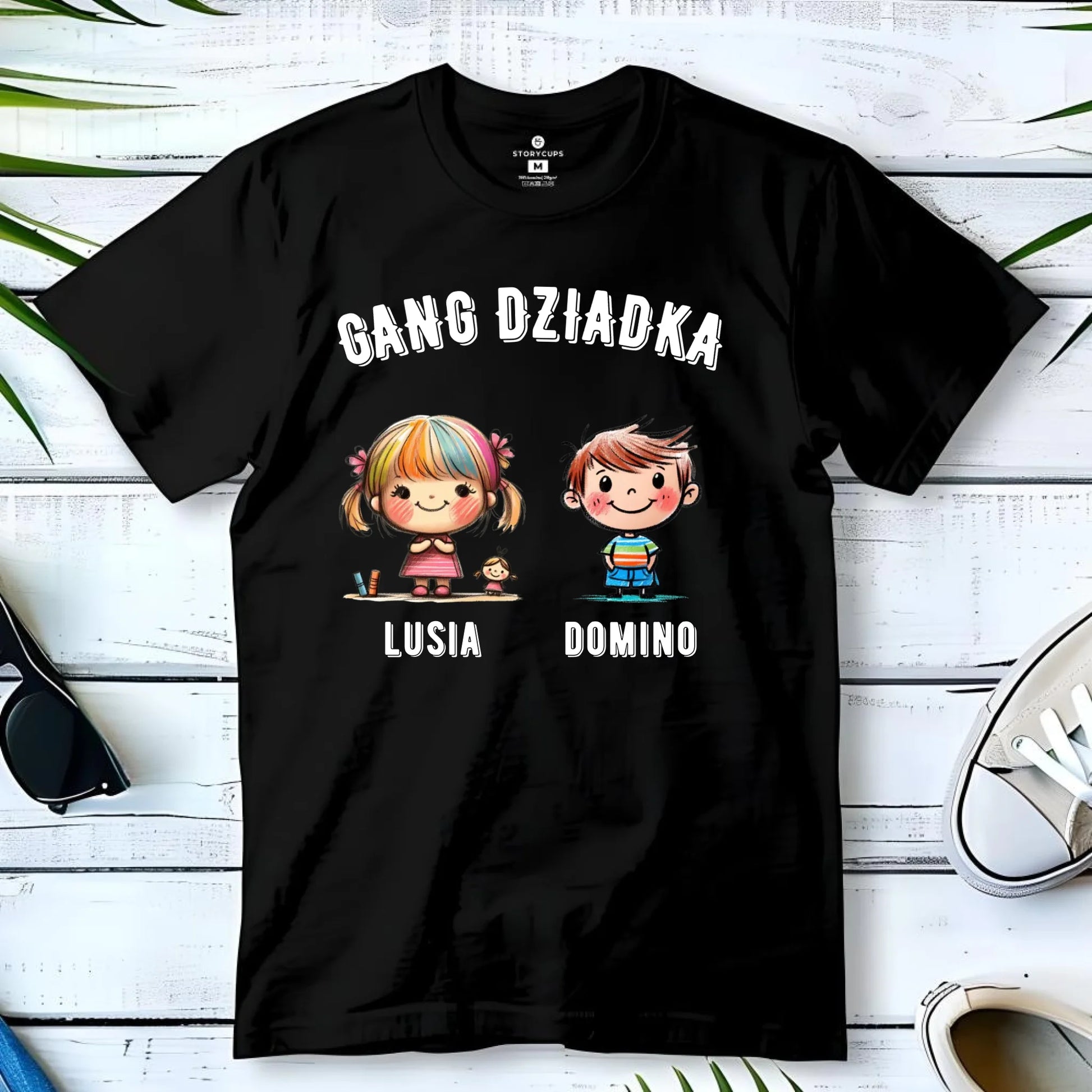 Koszulka dla dziadka - Gang Dziadka imiona wnuków 2-6 - personalizowana D18 - StoryCups.pl