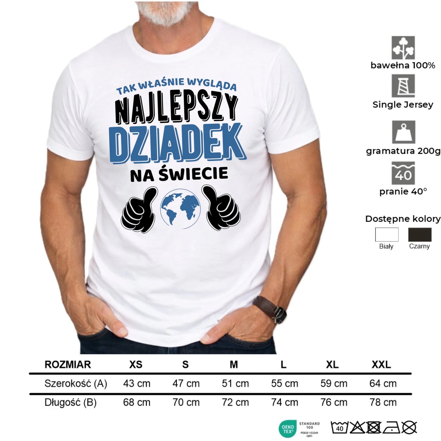 Koszulka dla dziadka - Tak wygląda najlepszy dziadek na świecie D24 - StoryCups.pl