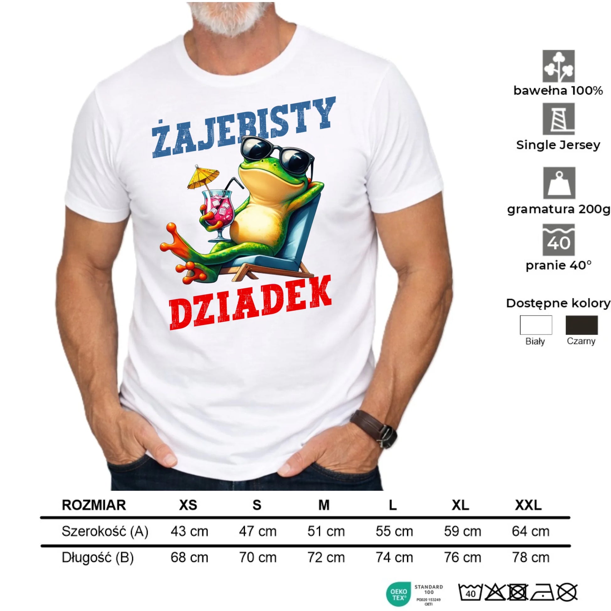 Koszulka dla dziadka - Żajebisty dziadek D27 - StoryCups.pl