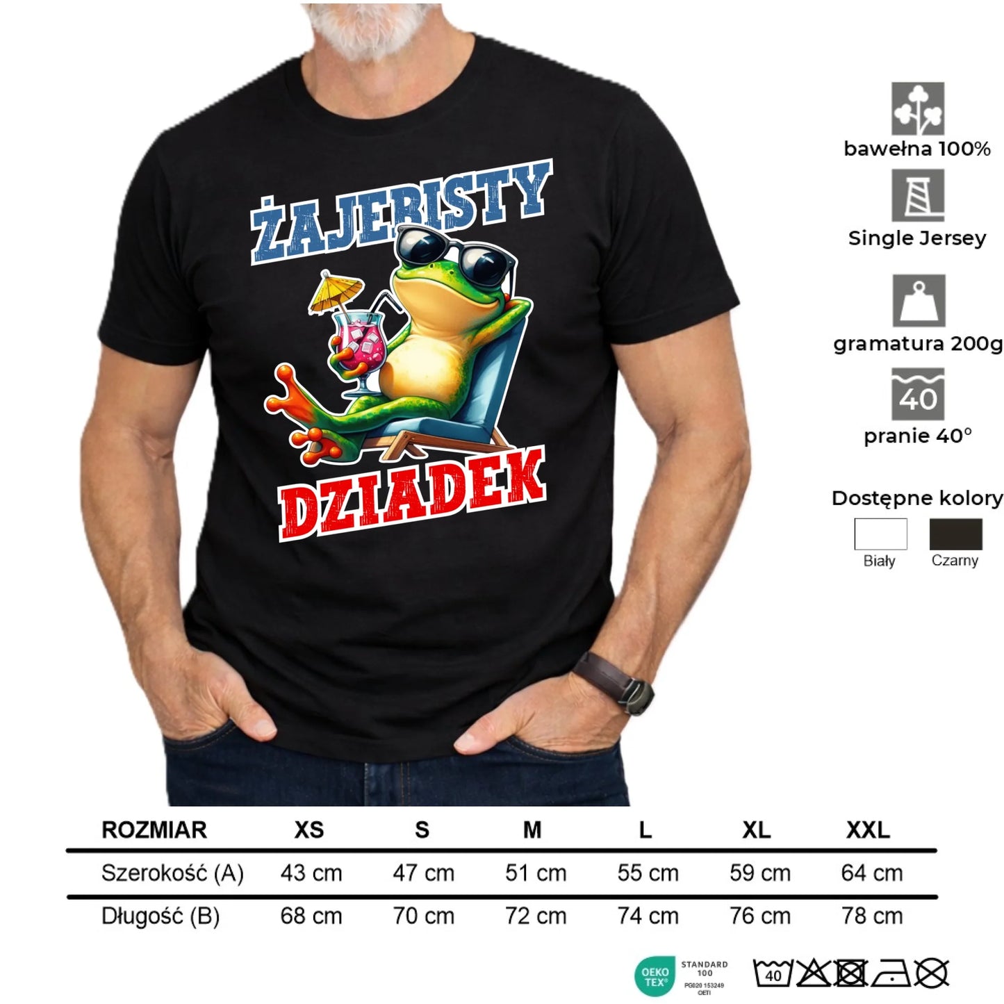 Koszulka dla dziadka - Żajebisty dziadek D27 - StoryCups.pl