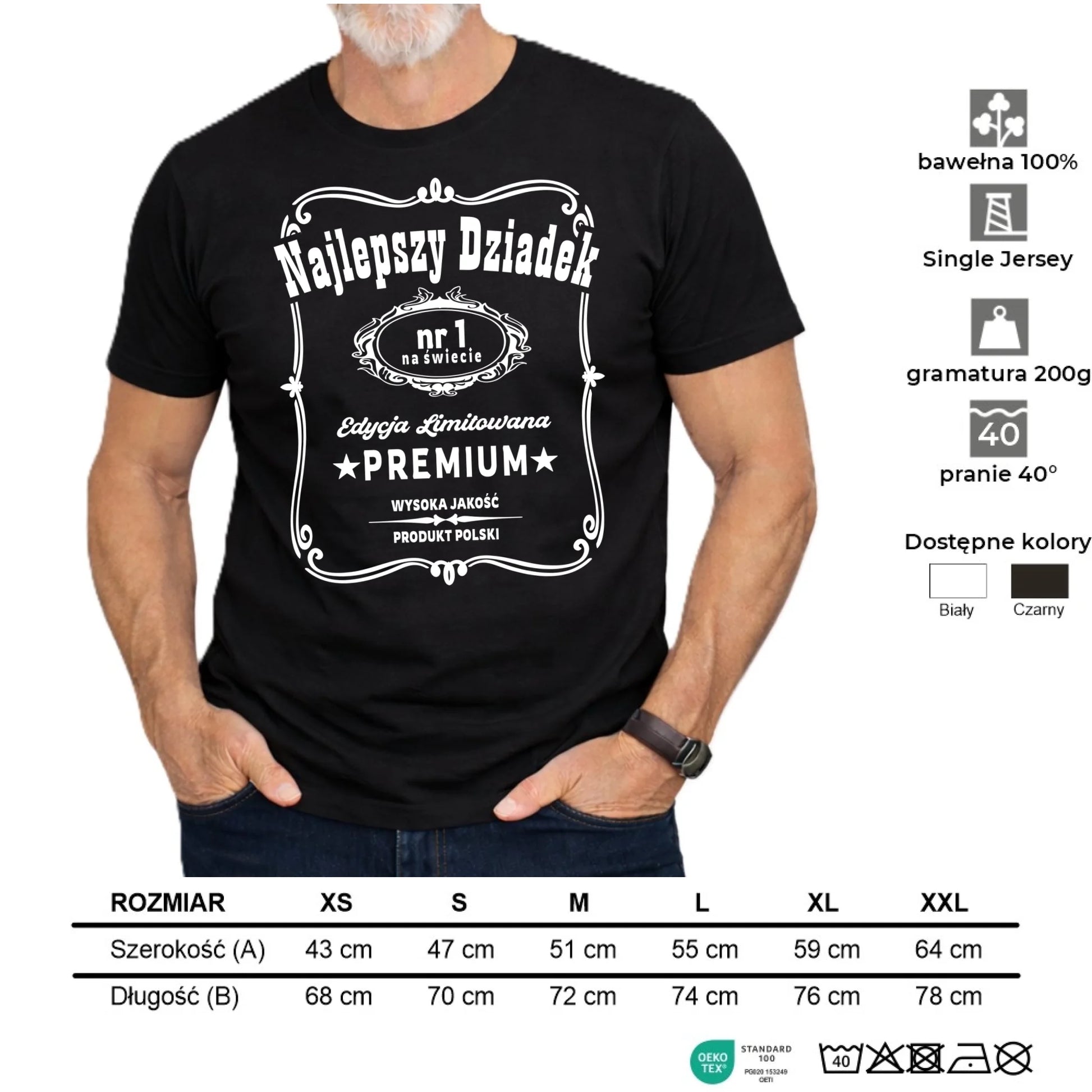 Koszulka dla dziadka - Najlepszy dziadek edycja limitowana D30 - StoryCups.pl