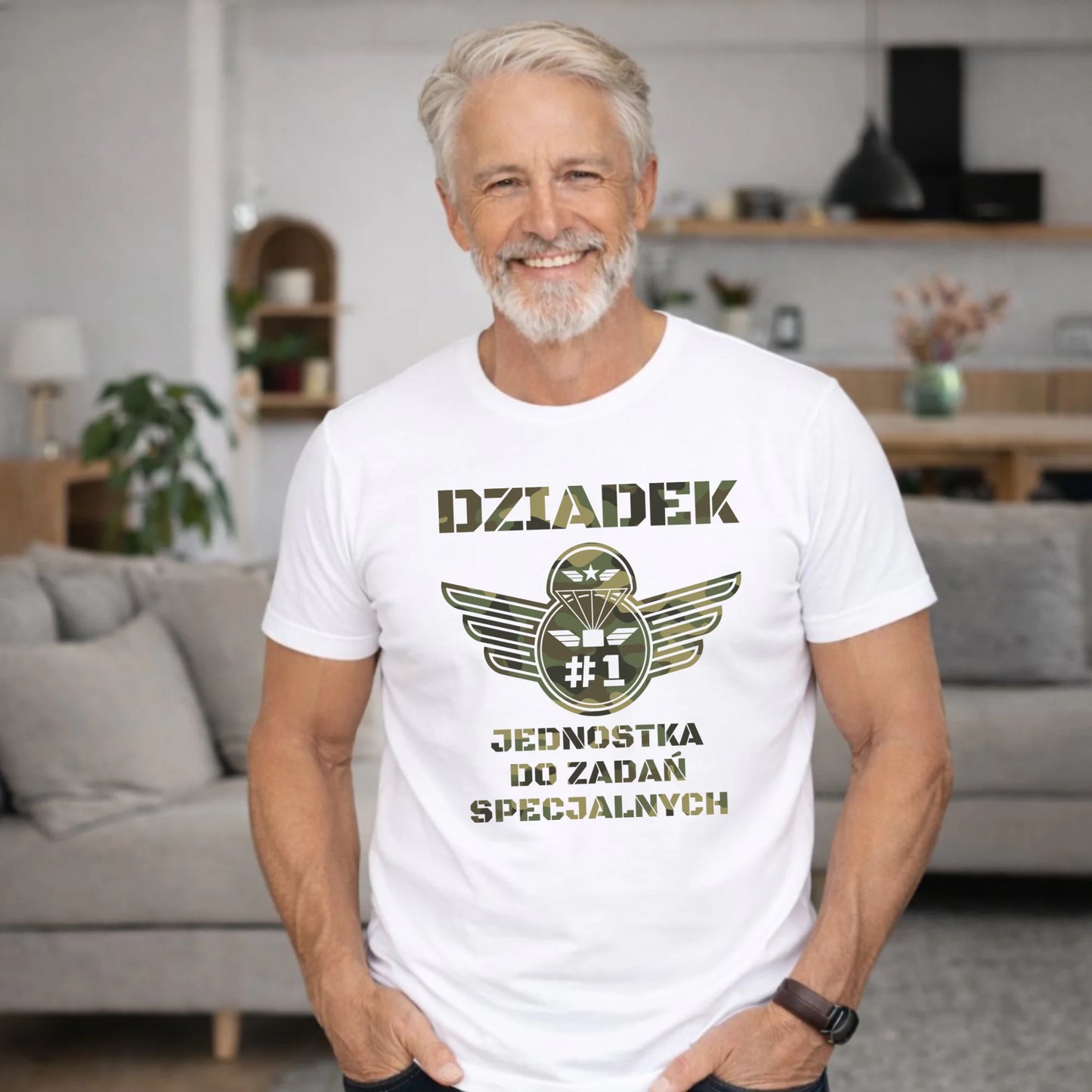 Koszulka dla dziadka - Dziadek jednostka do zadań specjalnych D31 - StoryCups.pl