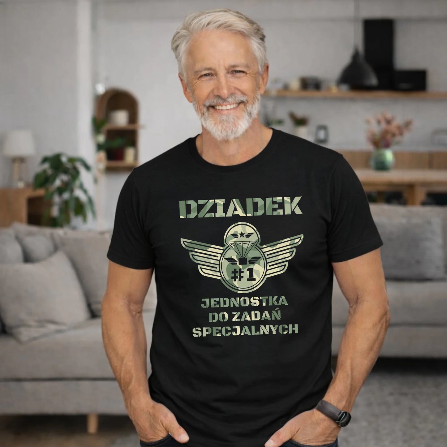 Koszulka dla dziadka - Dziadek jednostka do zadań specjalnych D31 - StoryCups.pl